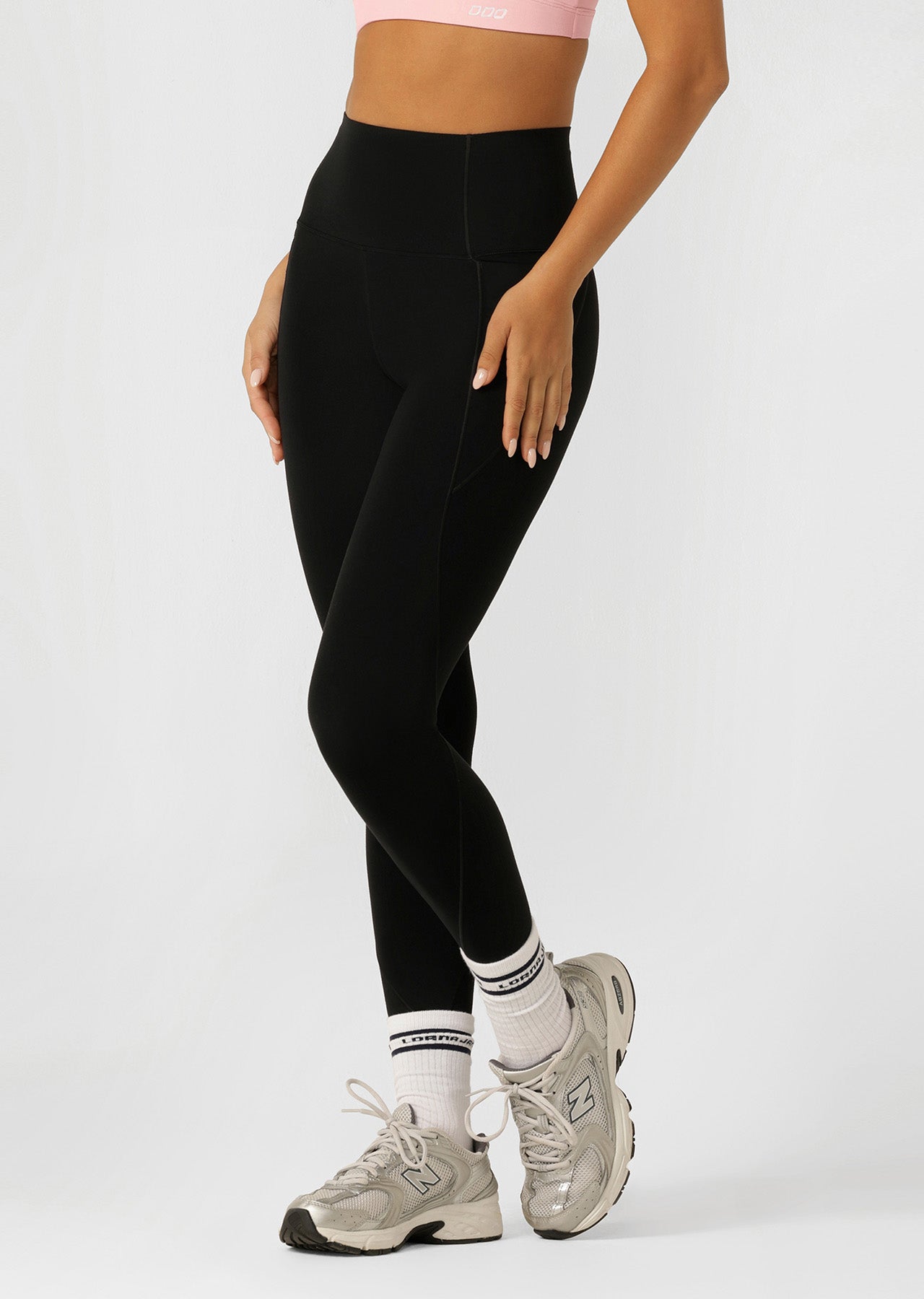 Lorna Jane Sculpt 2 Pocket No Chafe Full Length Leggings - Black