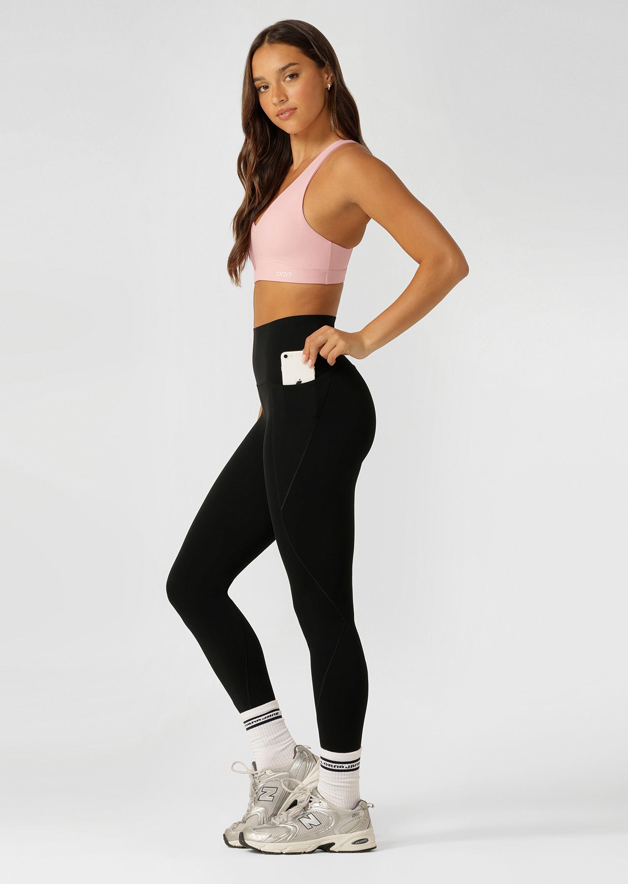 Lorna Jane Sculpt 2 Pocket No Chafe Full Length Leggings - Black
