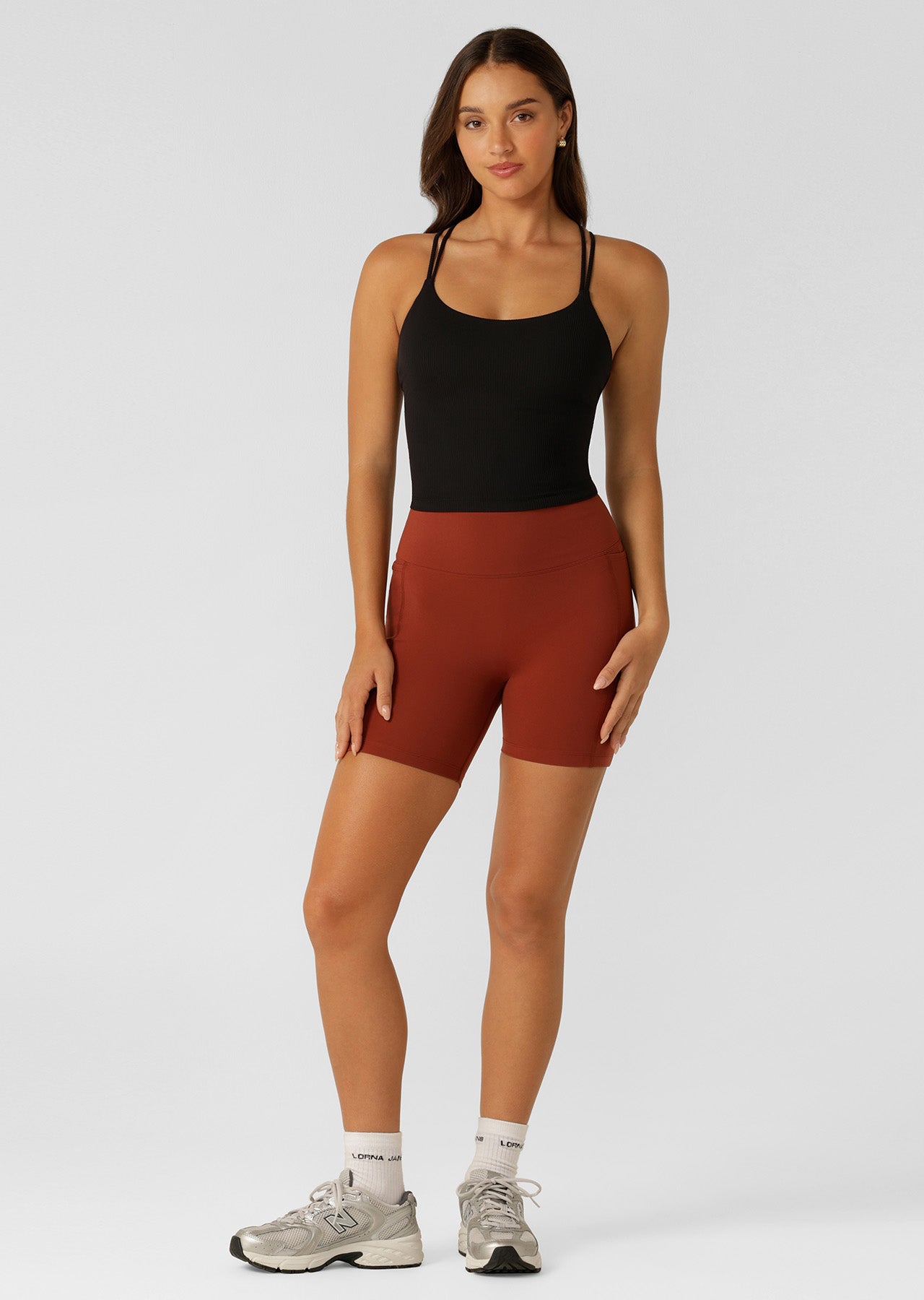 Lorna Jane Irresistible Rib Bra Tank Combo - Black