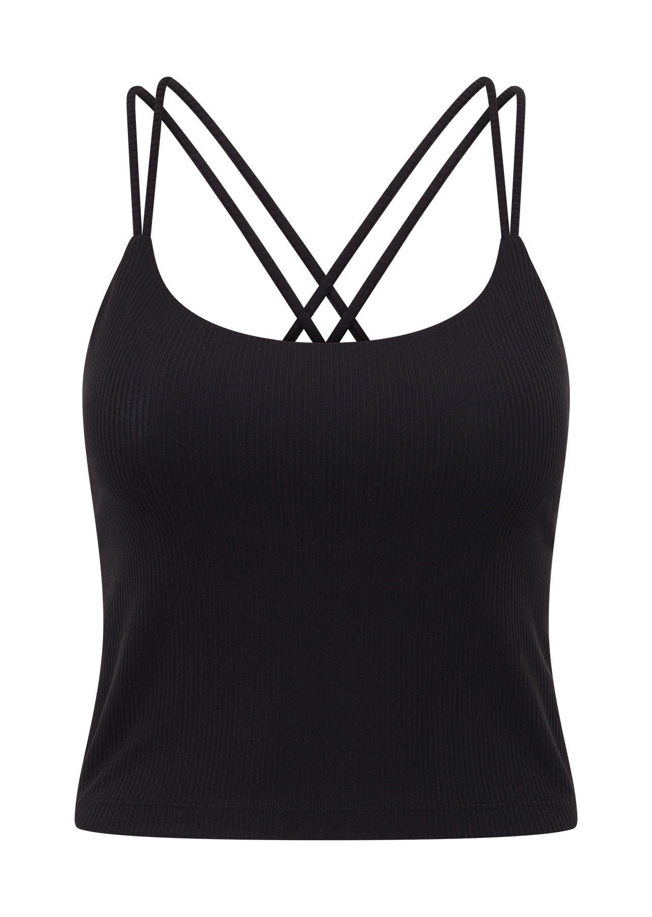Lorna Jane Irresistible Rib Bra Tank Combo - Black