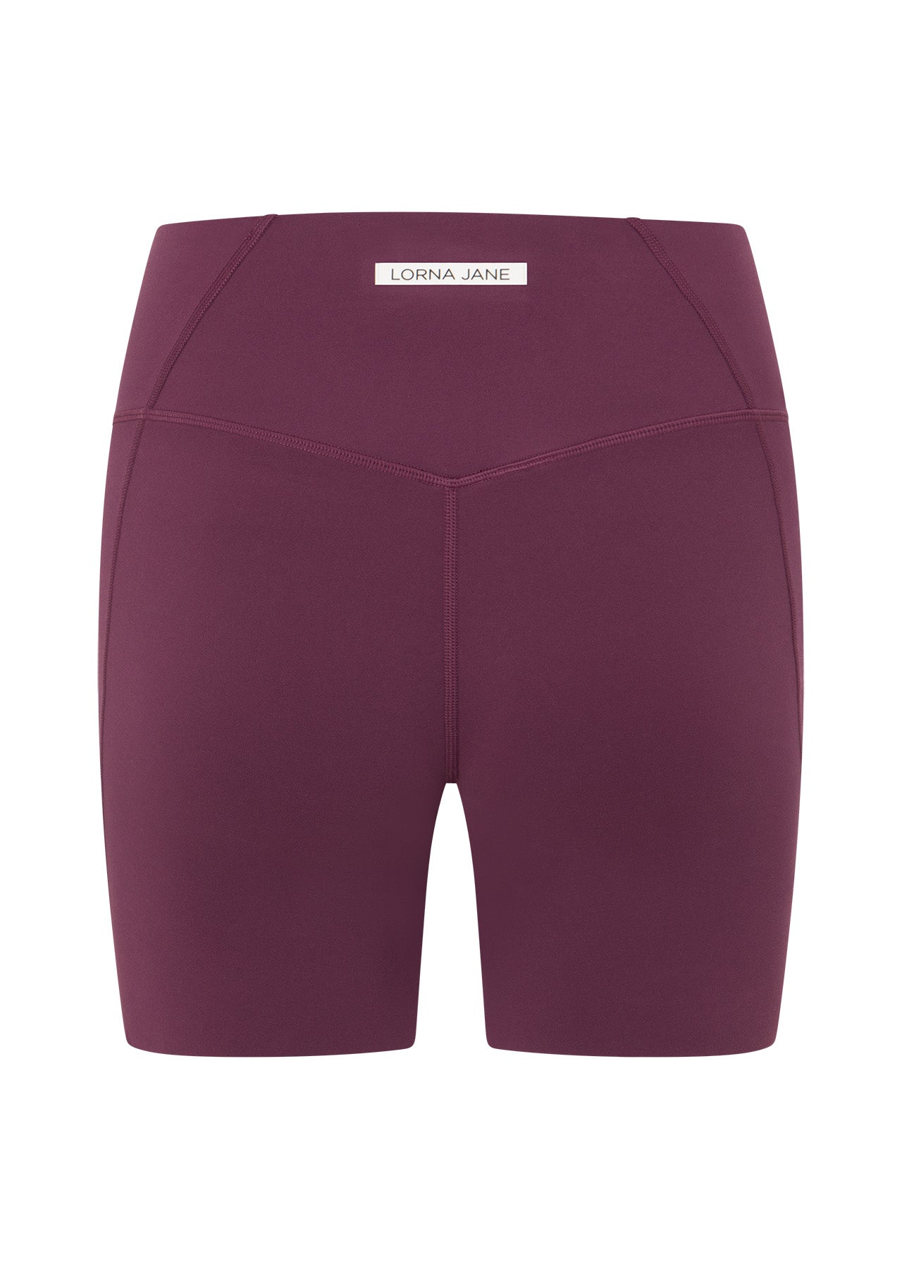 Lorna Jane Inspire Wrap Waist 16cm Bike Shorts - Mulberry