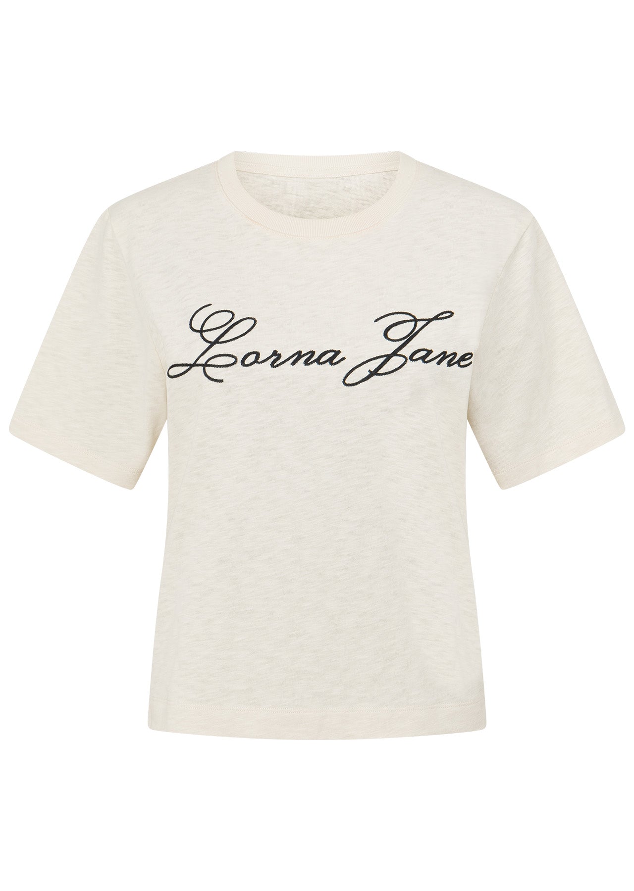 Lorna Jane LJC Heritage Textured T-Shirt - Cream