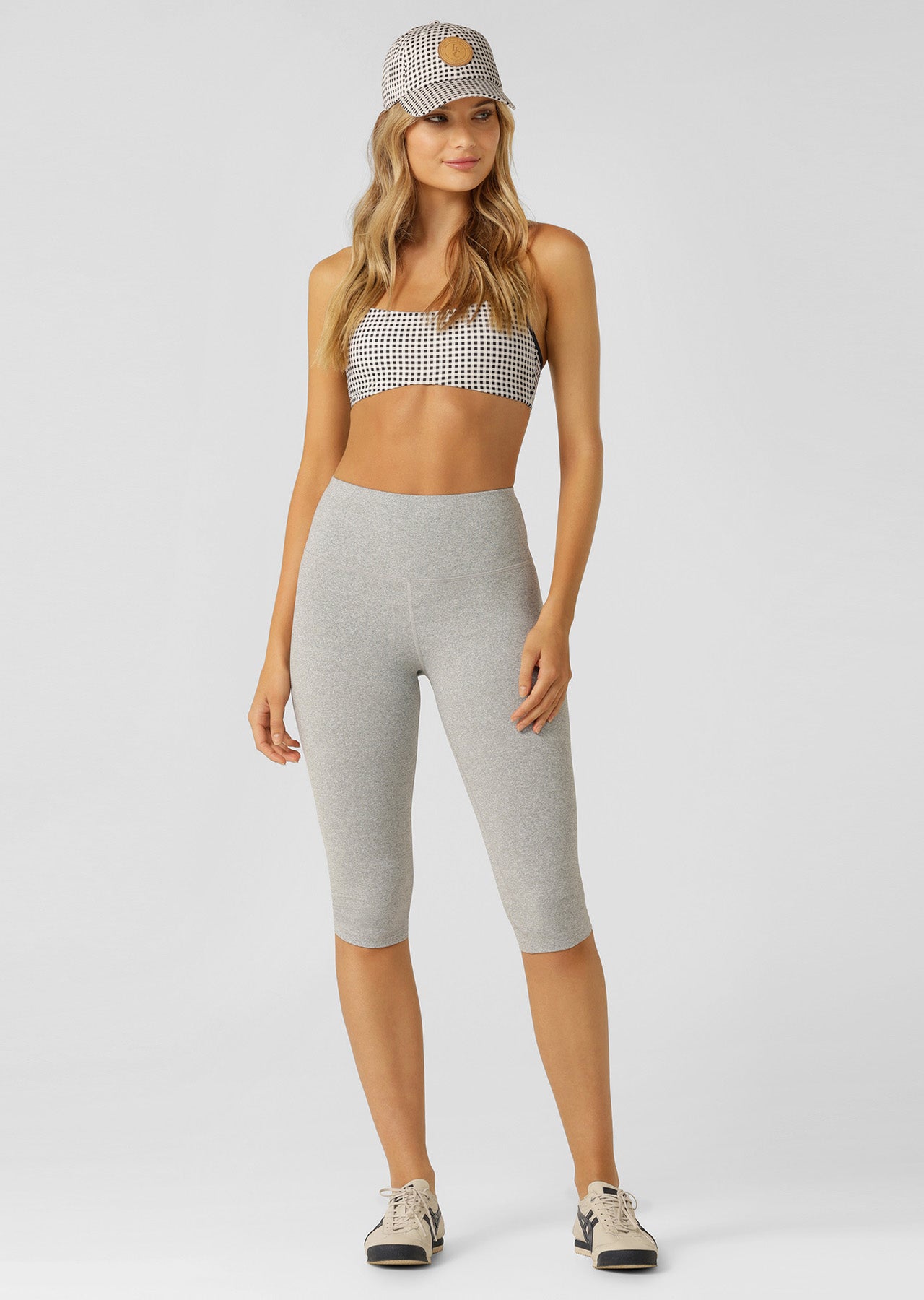Lorna Jane Off Duty All Day Sports Bra - Midnight Blue Check Print