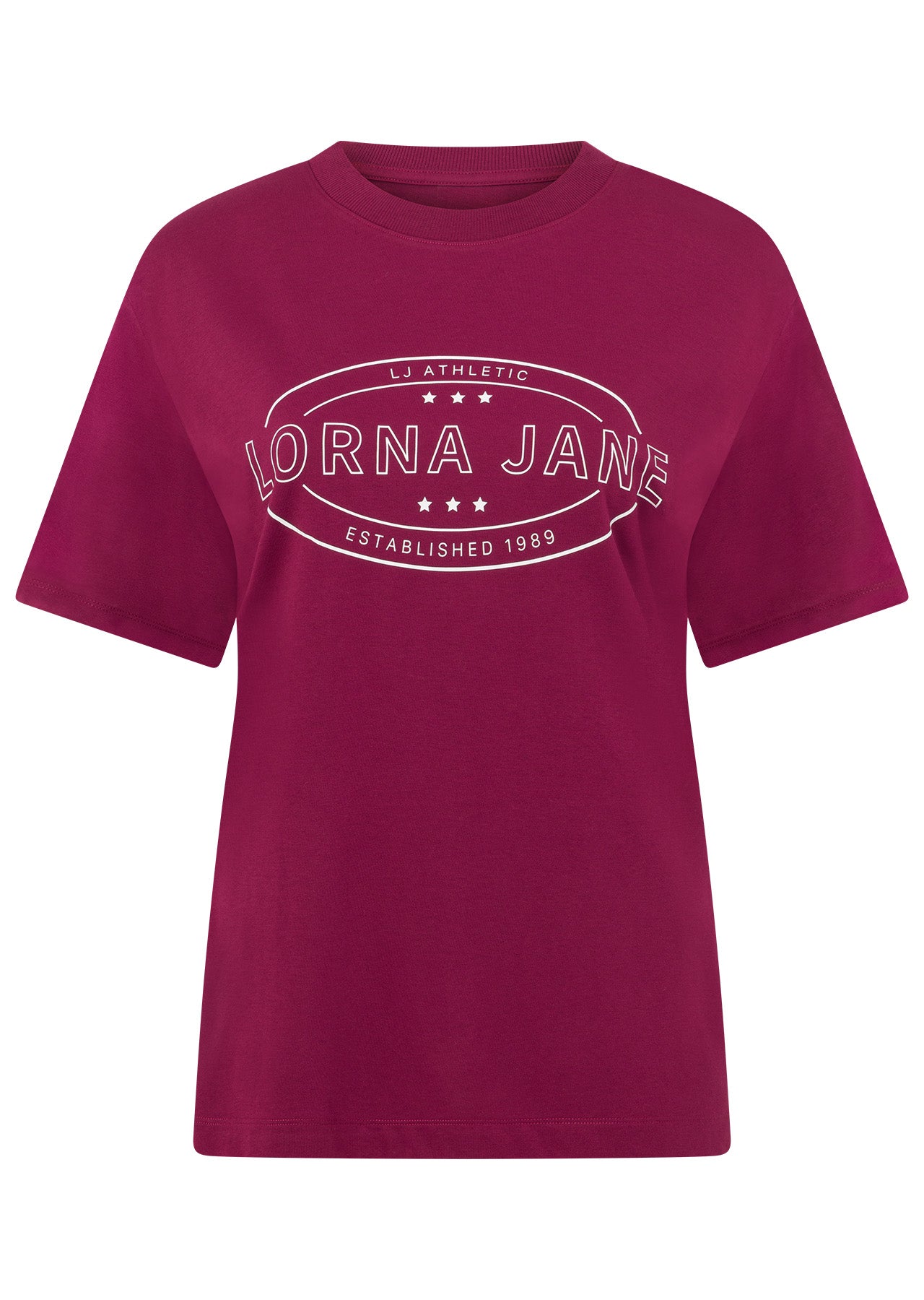 Lorna Jane LJ Athletic Relaxed T-Shirt - Berry Red