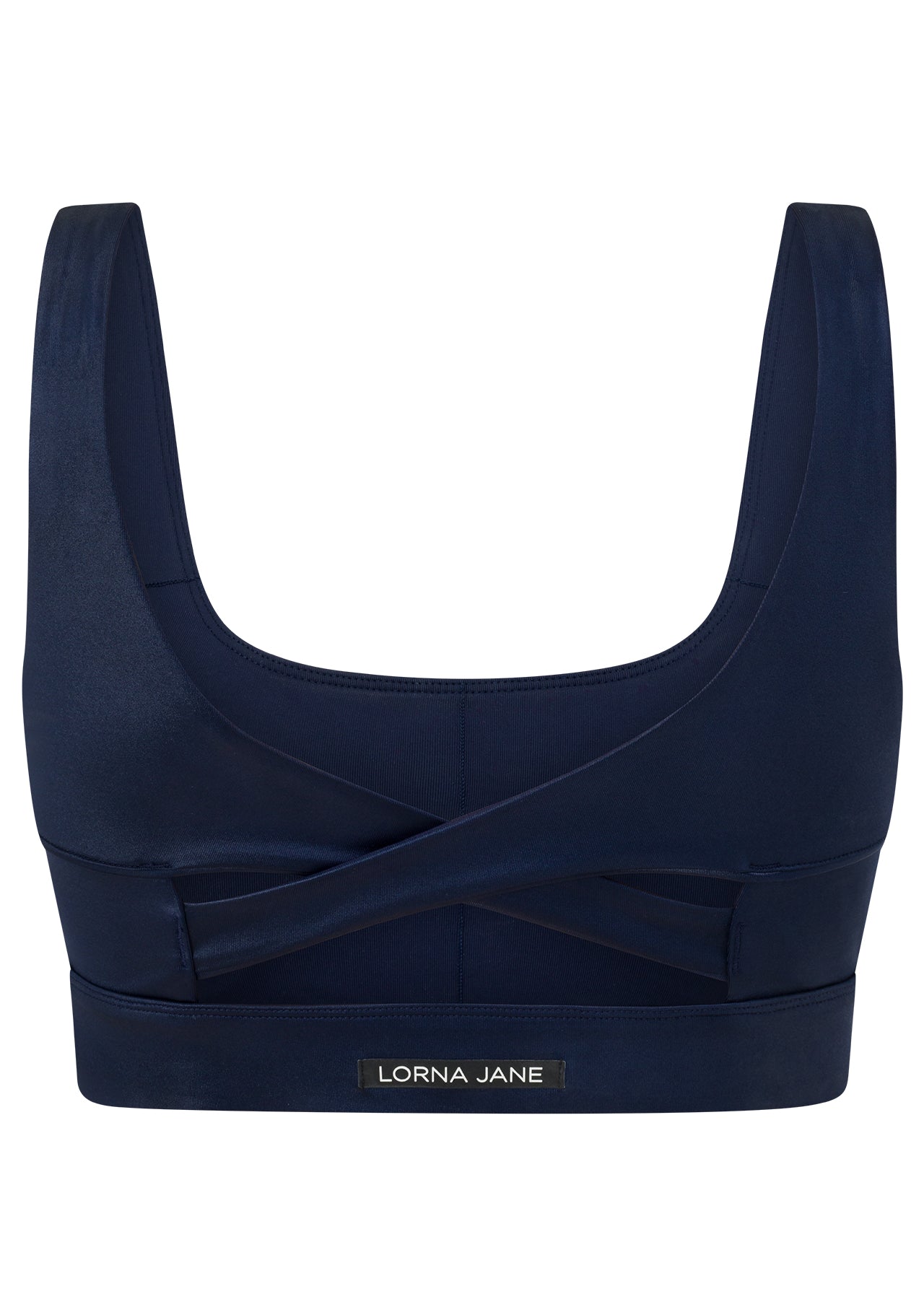Lorna Jane Wet Look Sports Bra - French Navy