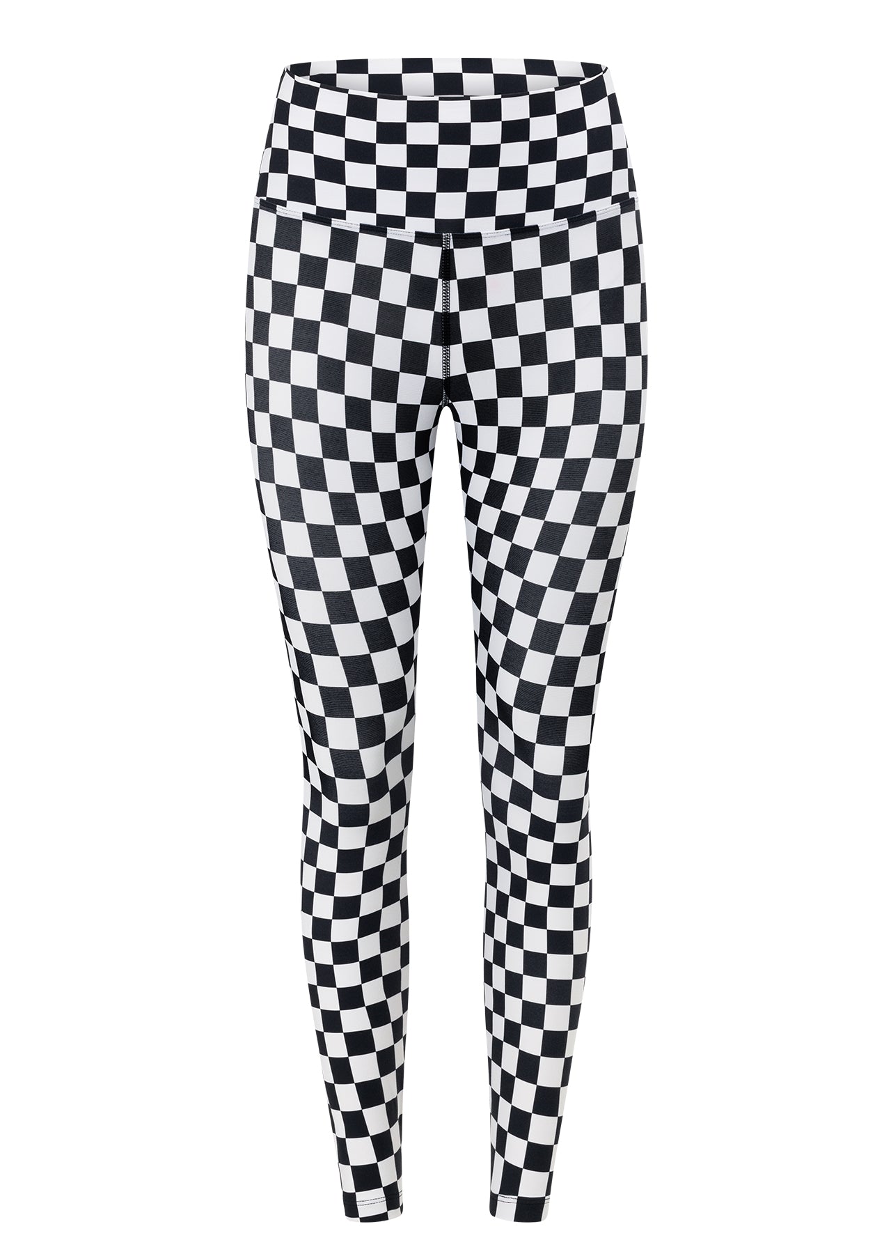 Lorna Jane Speedway Excel Ankle Biter Leggings - Black Checkerboard Print