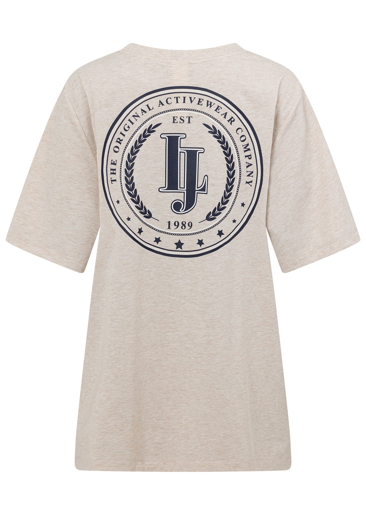 Lorna Jane Game Set Match Relaxed Tee - Oat Marl