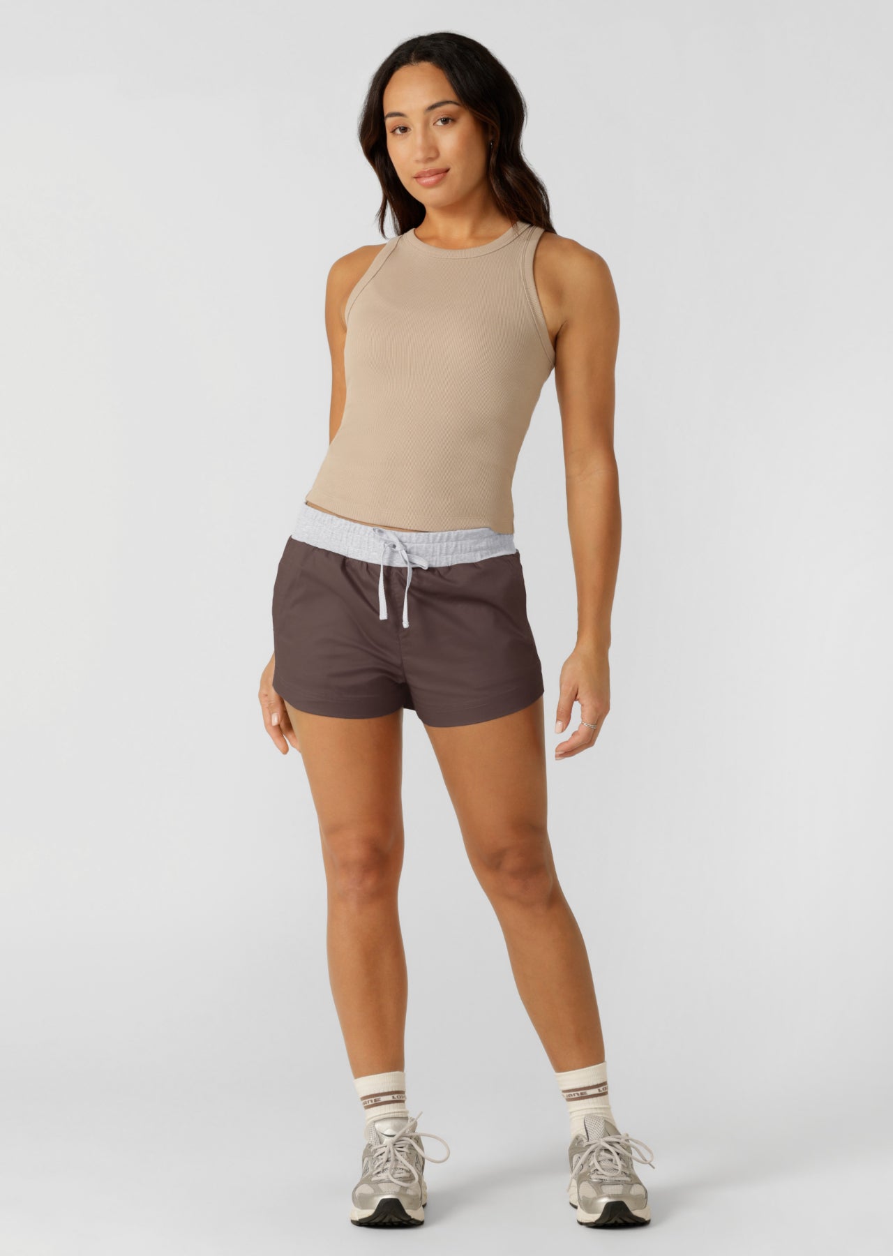Lorna Jane LJ Basics Rib Tank - Latte