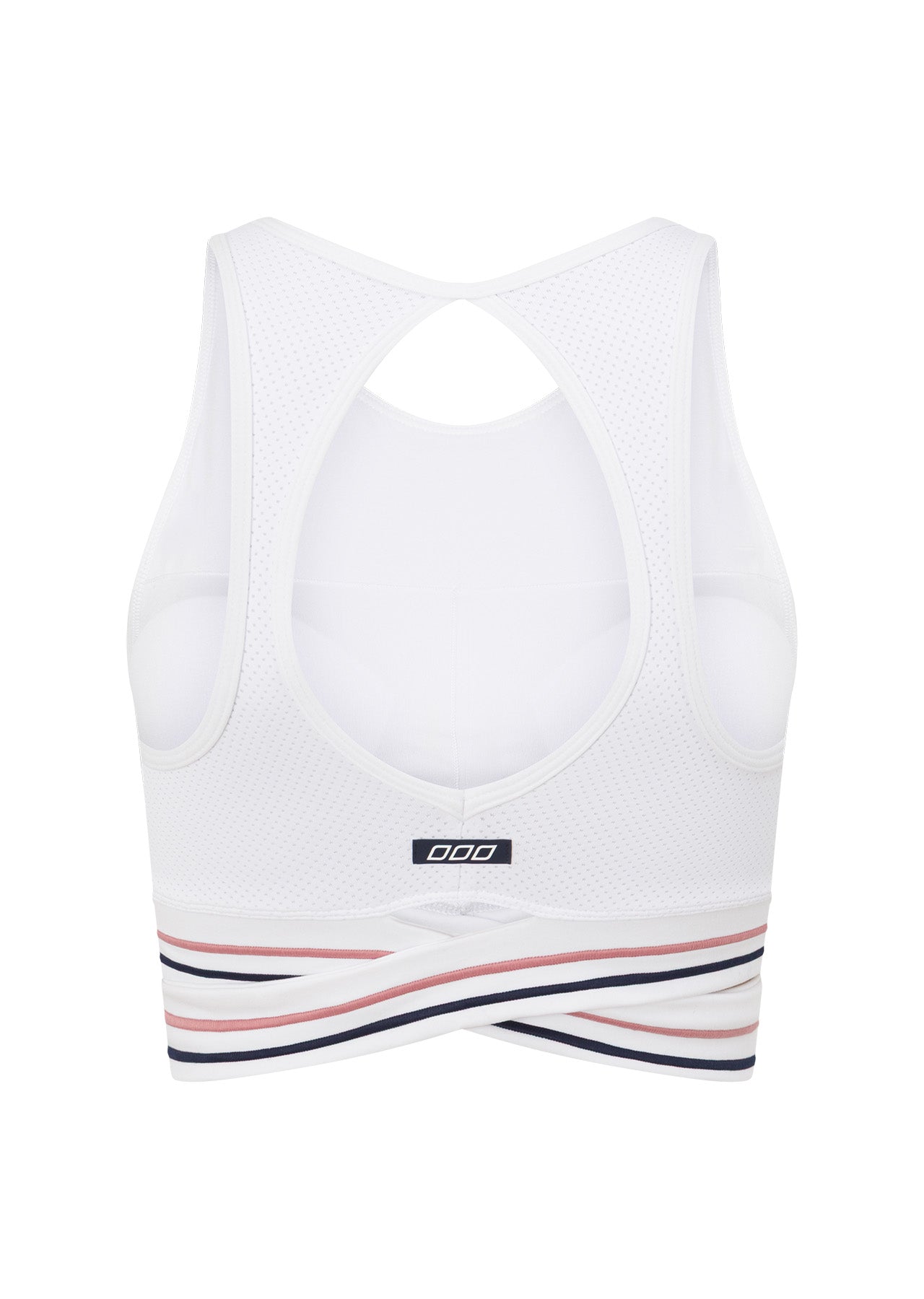 Lorna Jane Get Fit Stripe Sports Bra - White