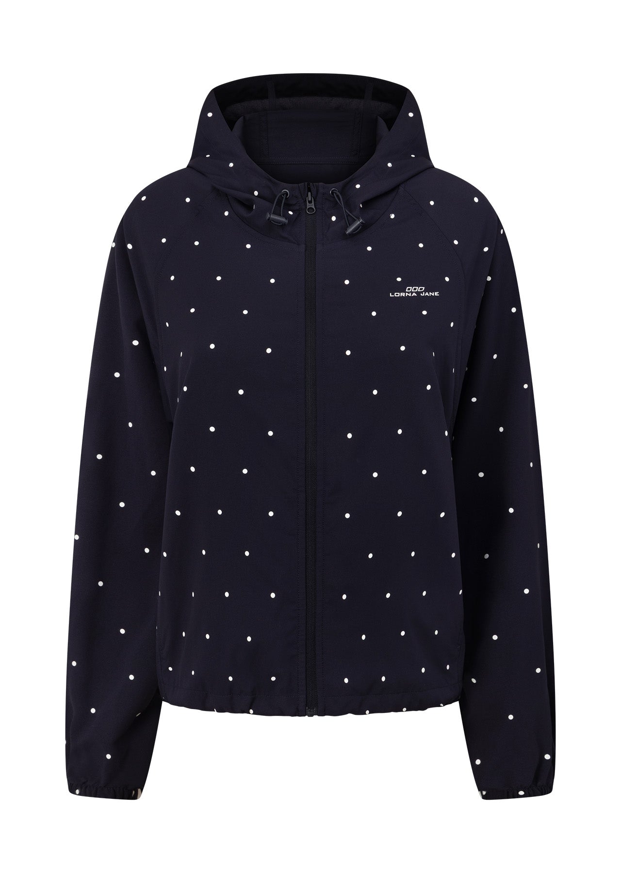 Lorna Jane Shine On Outdoor Rec Jacket - Polka Dot Print