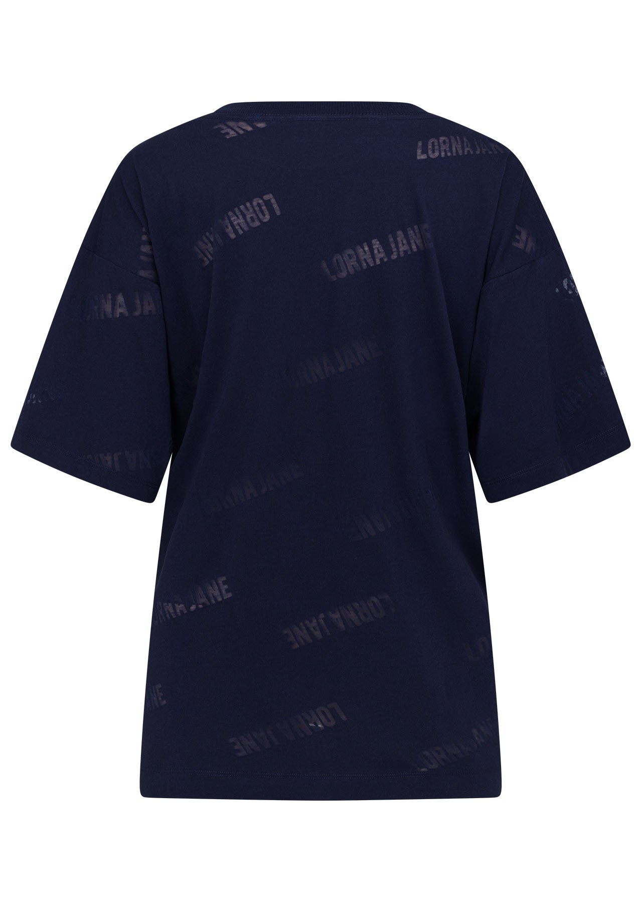 Lorna Jane Burnout Boyfriend Tee - French Navy