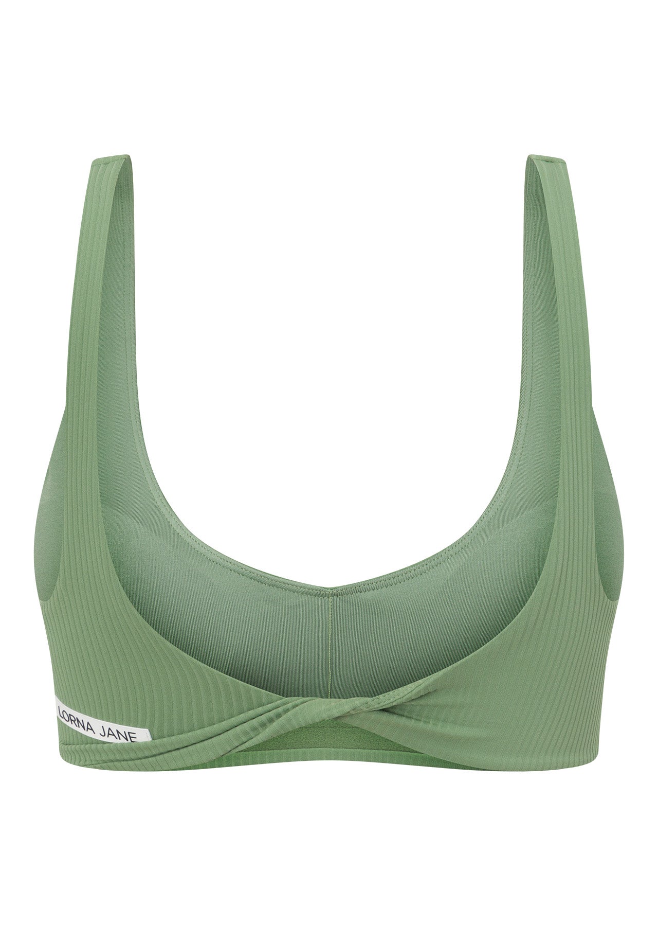 Lorna Jane Reform Rib Sports Bra - Green Goodness
