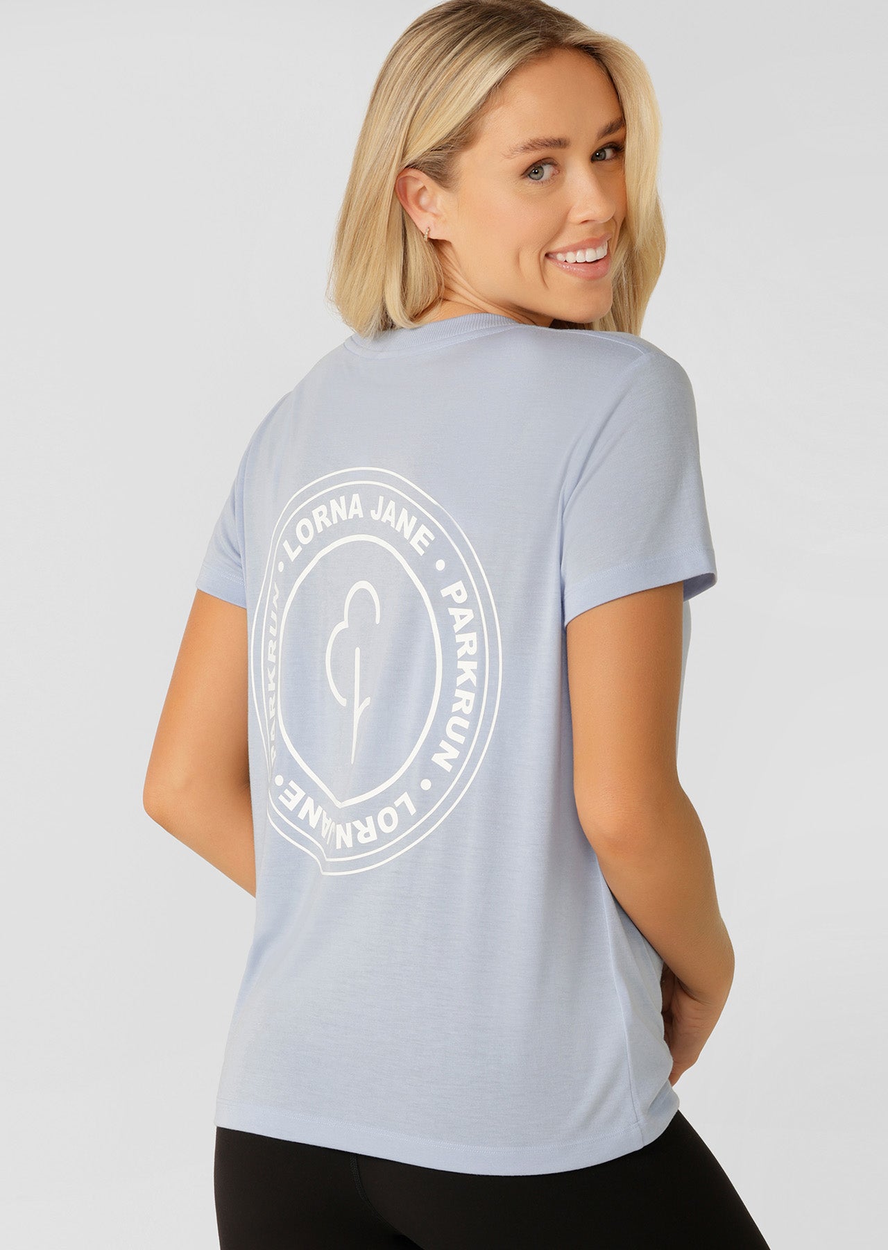 Lorna Jane parkrun T-Shirt - Light Moontide