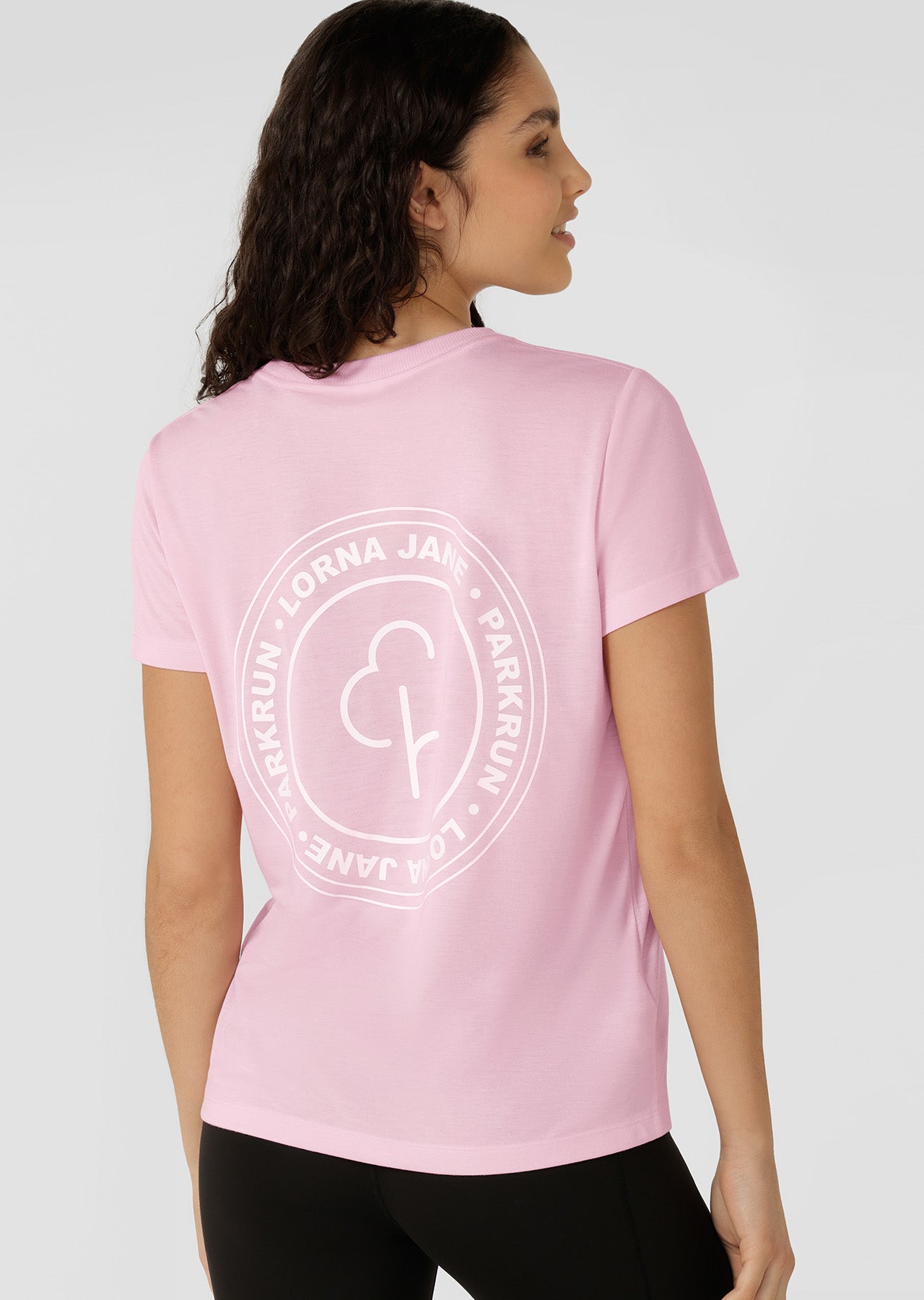 Lorna Jane parkrun T-Shirt - Sweet Pink