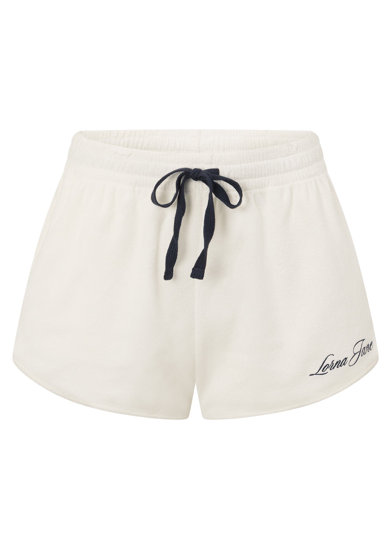 Lorna Jane Poolside Terry Relaxed Shorts - Porcelain