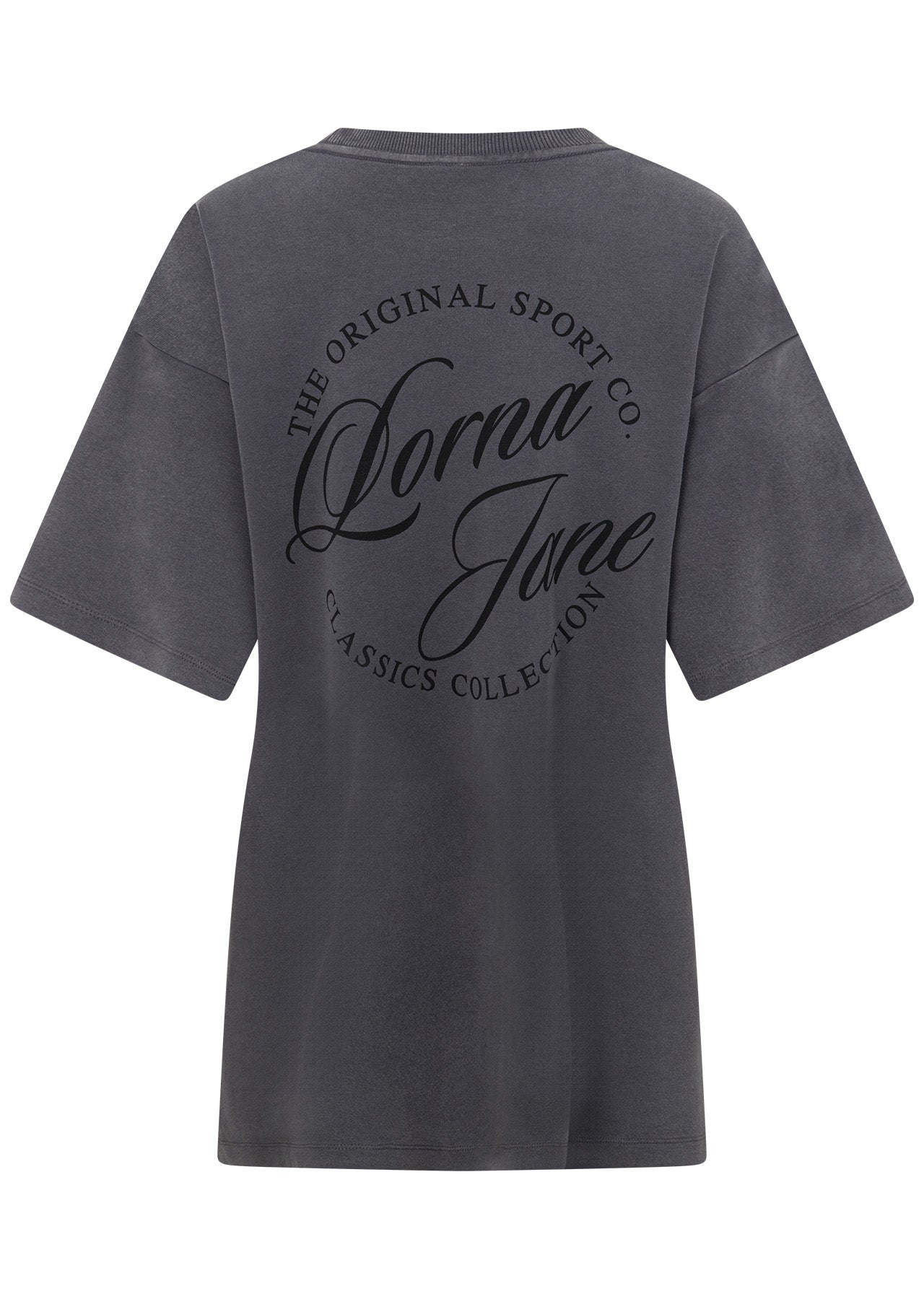Lorna Jane Early Riser Washed Boyfriend T-Shirt - Washed Titanium