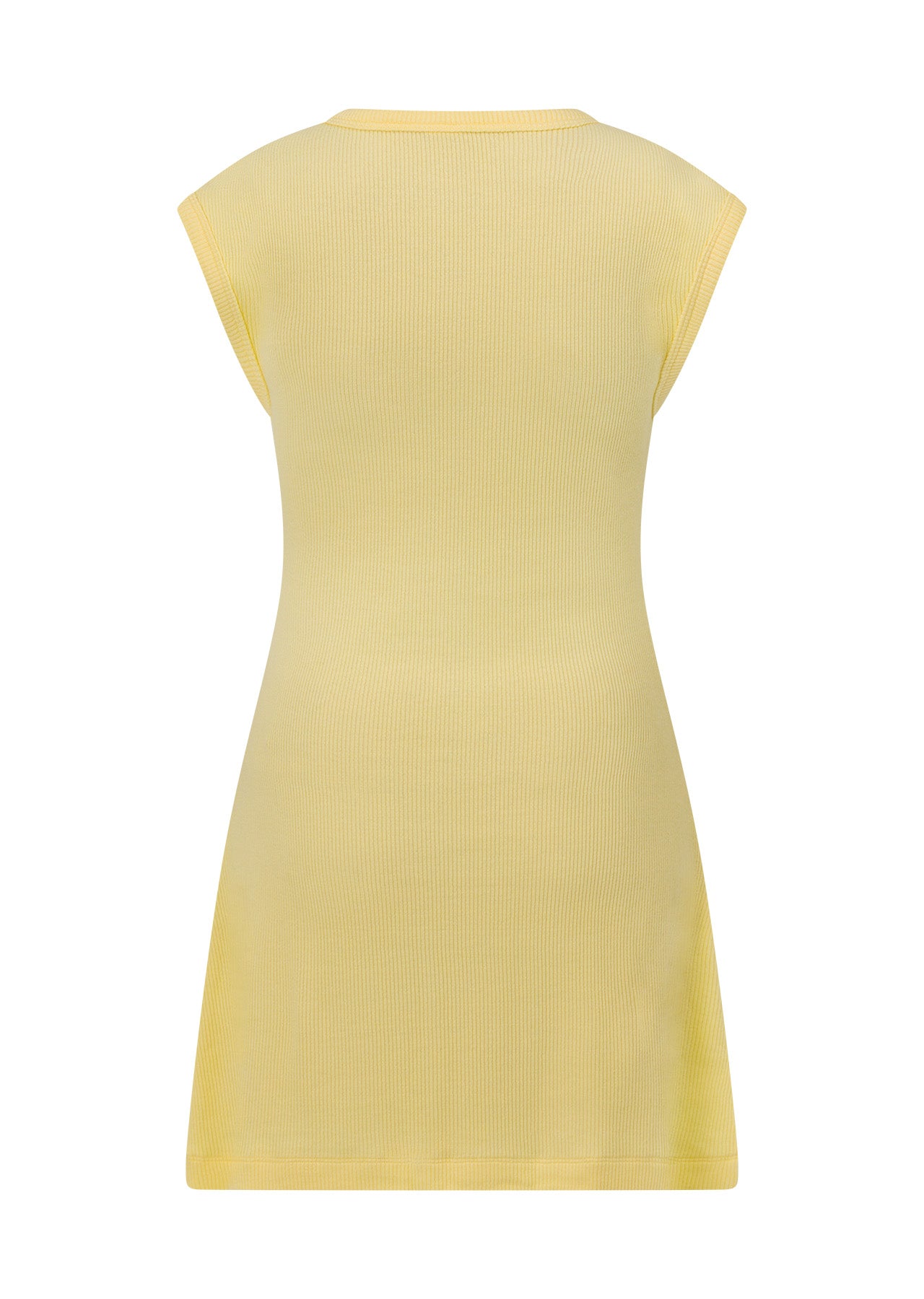 Lorna Jane Paradise Rib Dress - Lemon Cream