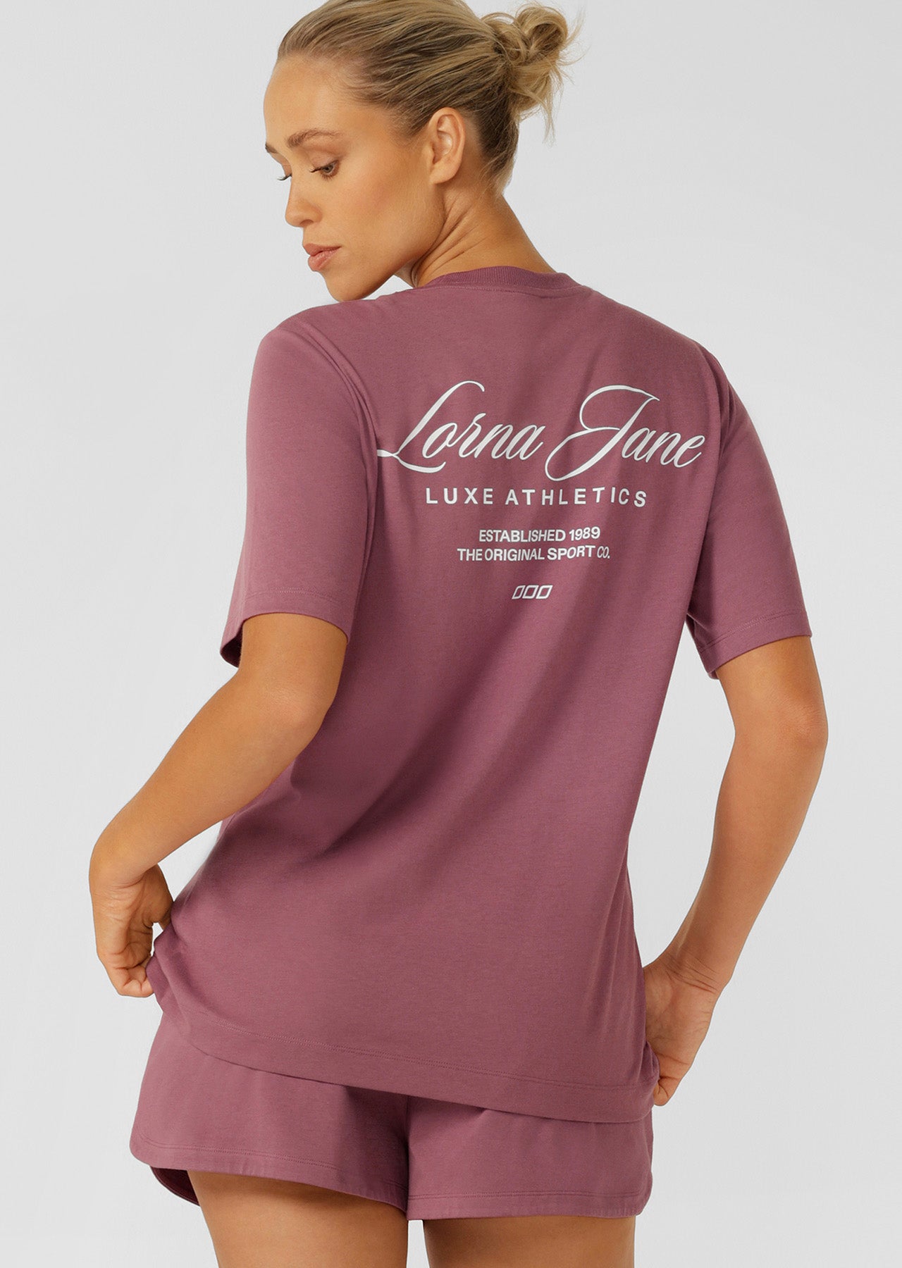 Lorna Jane Luxe Athletic Relaxed T-Shirt - Renaissance Rose
