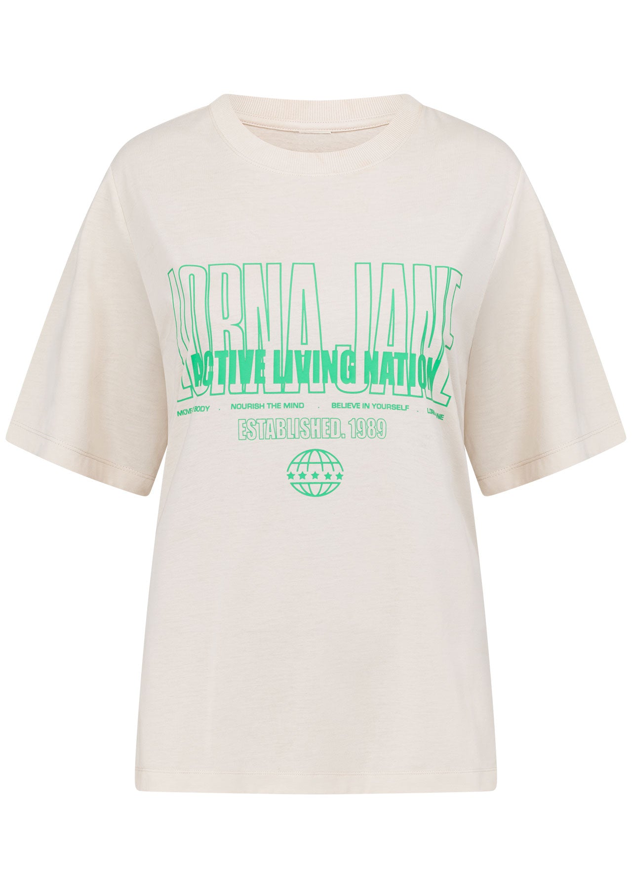 Lorna Jane Vacation Relaxed Tee - Oyster