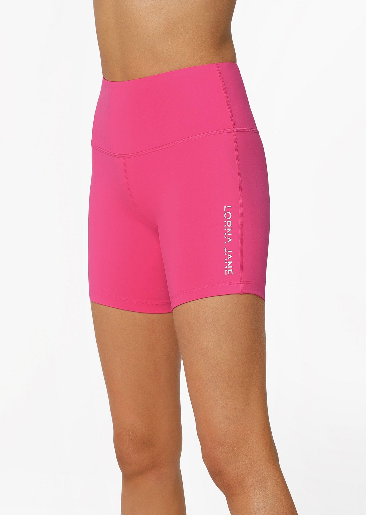 Lorna Jane Lotus No Chafe 16cm Bike Shorts - Babin Pink