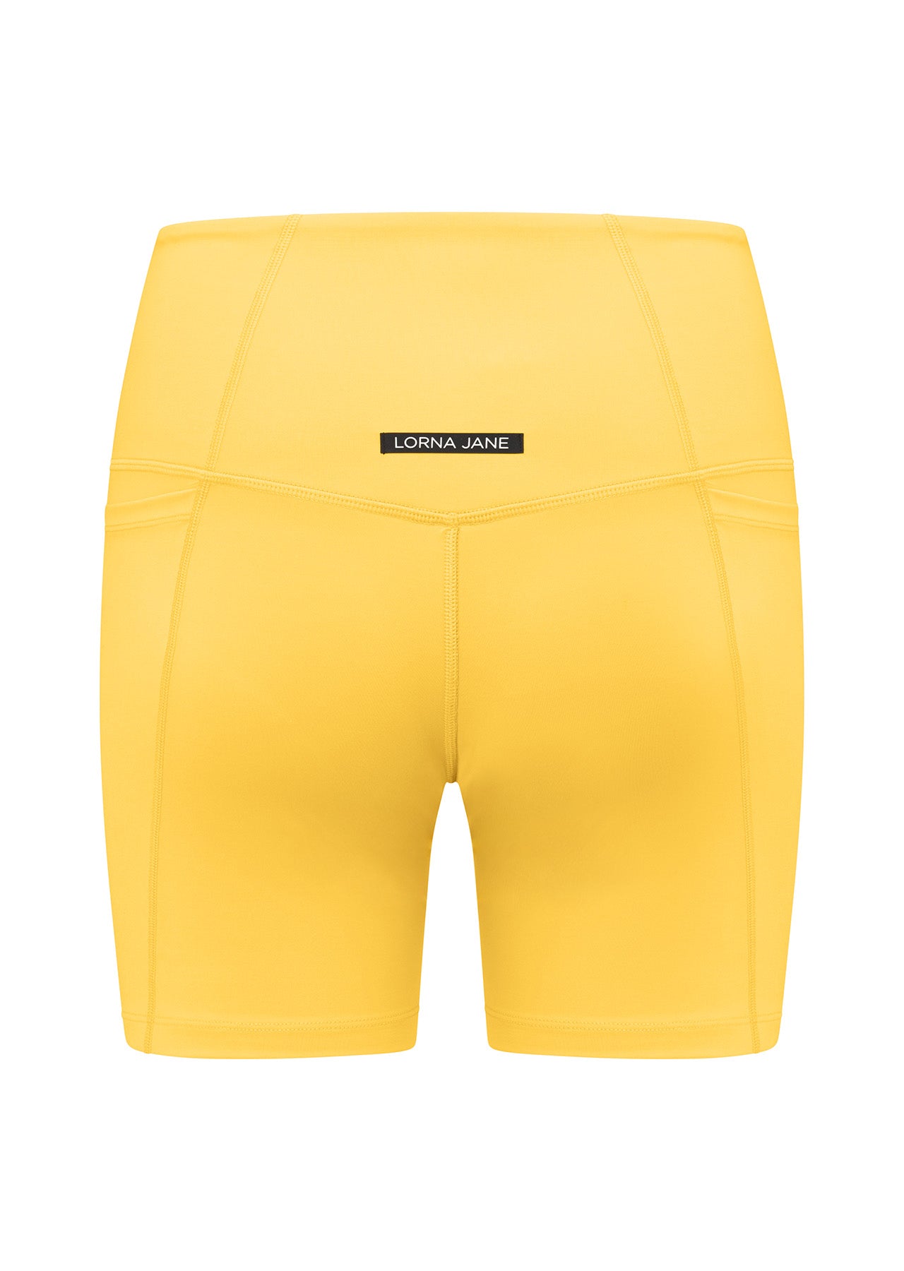 Lorna Jane Distance Stomach Support Phone Bike Shorts - Dandelion