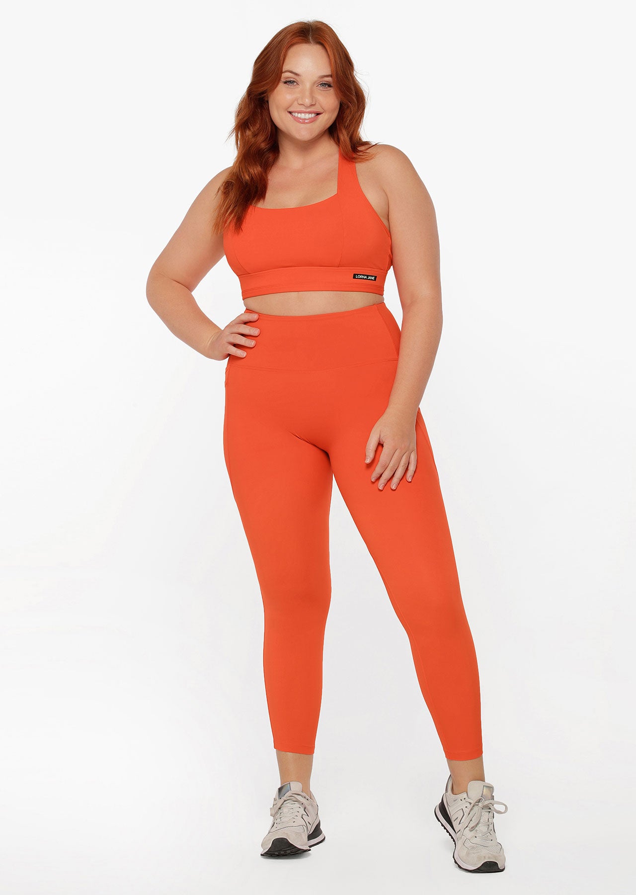 Lorna Jane Hold Me In Booty Ankle Biter Leggings - Chilli