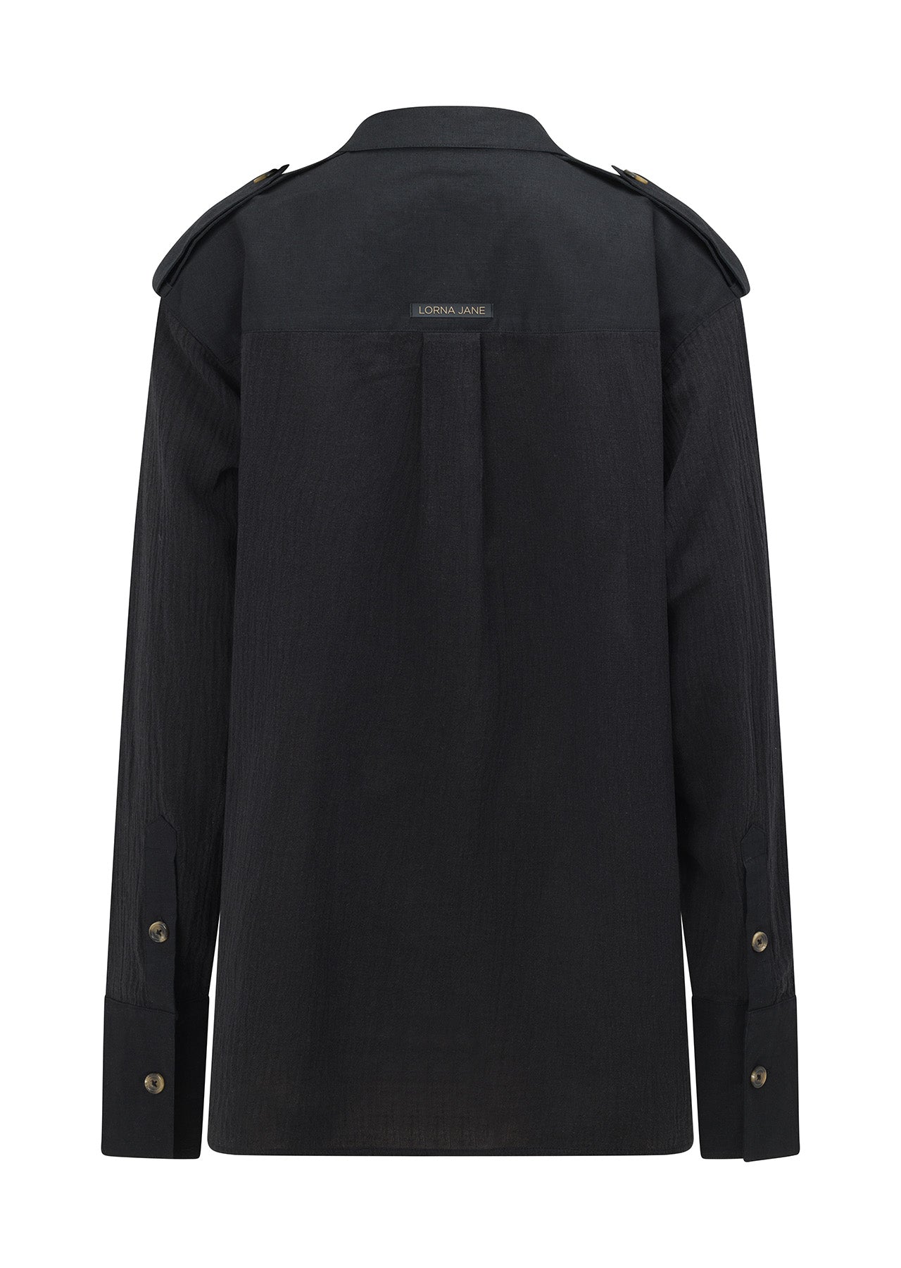 Lorna Jane Military Oversized Shirt - Black