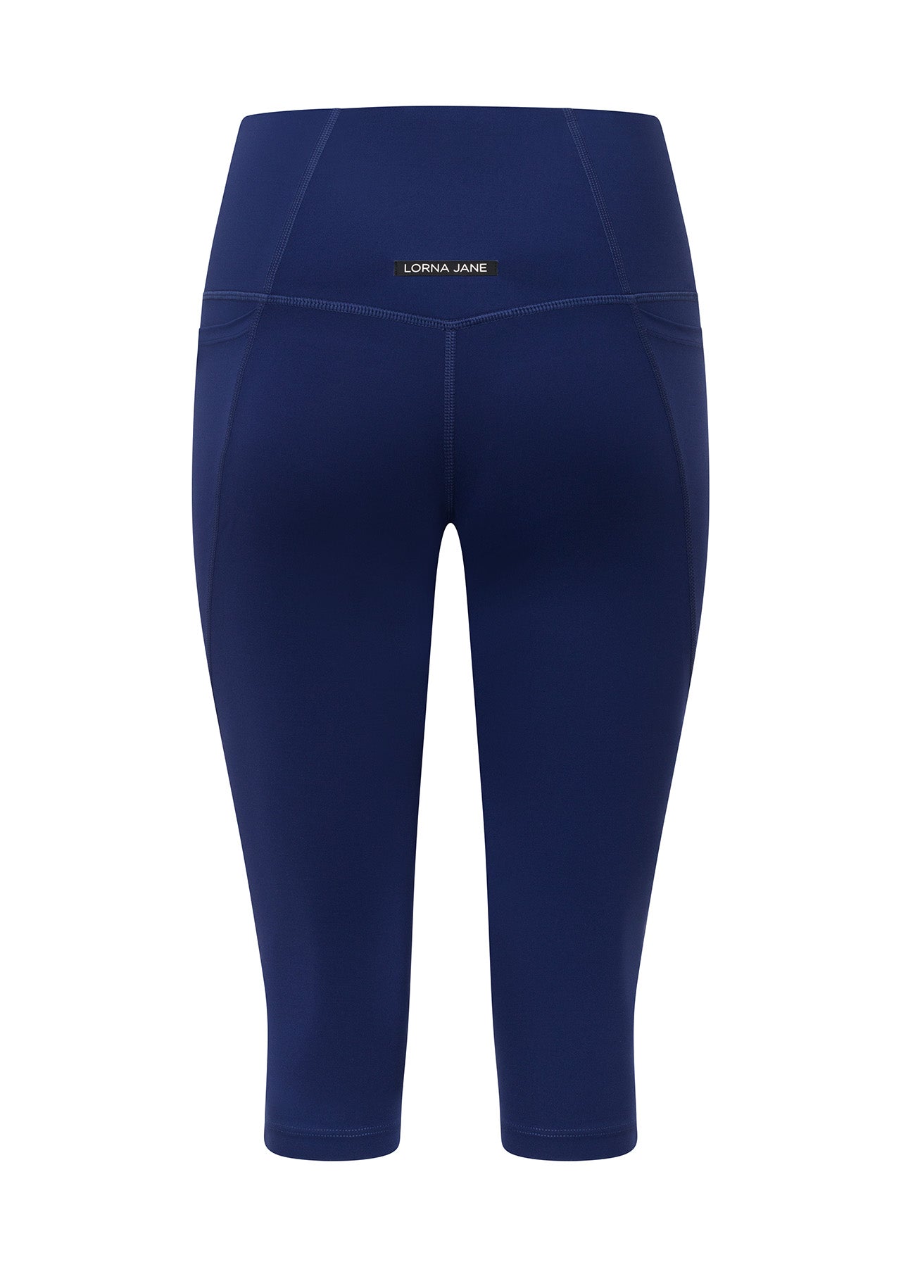Lorna Jane Distance Stomach Support Phone Pocket 3/4 Leggings - Marine