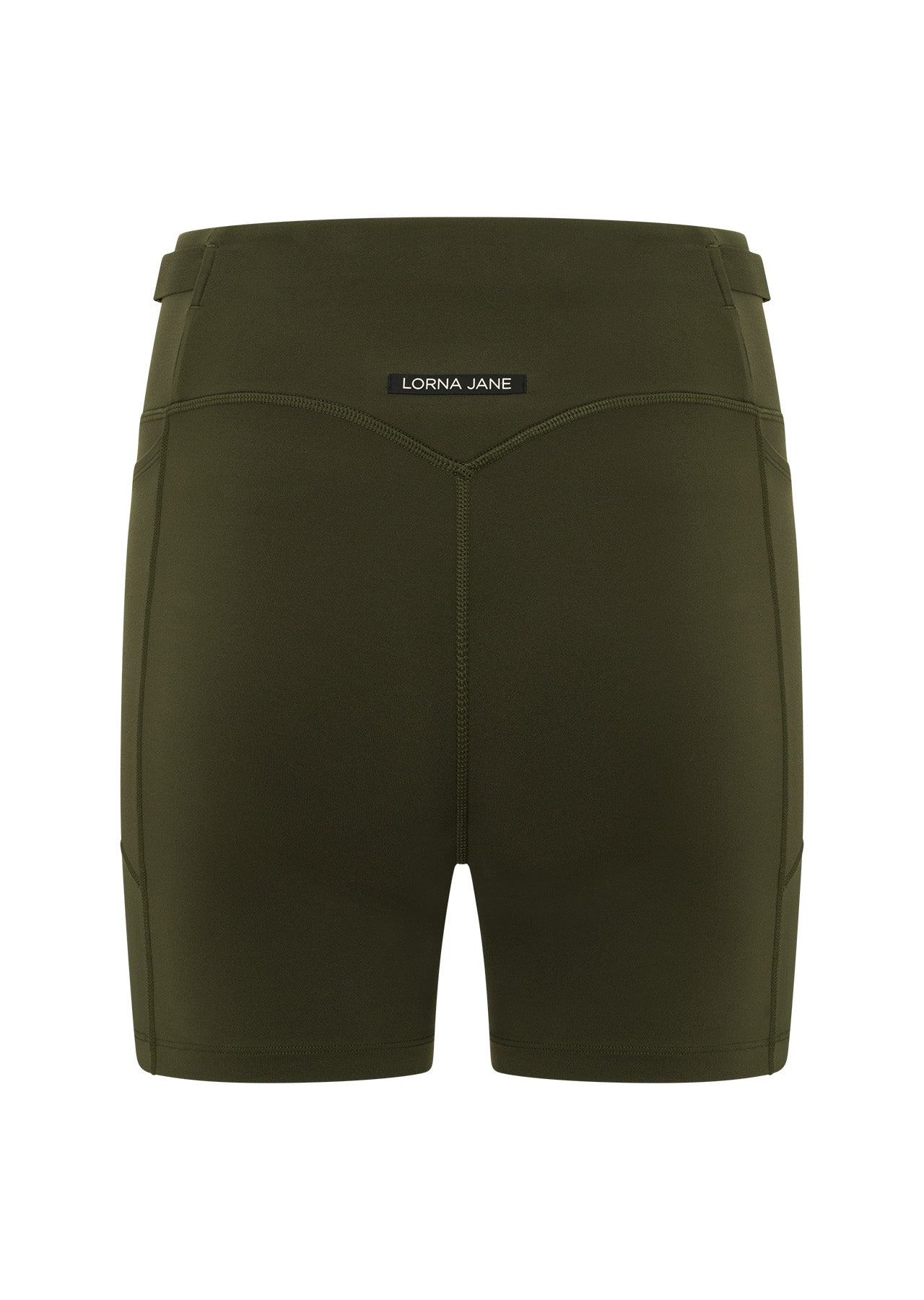 Lorna Jane Cinch And Support Phone Pocket Bike Shorts - Luxury Green