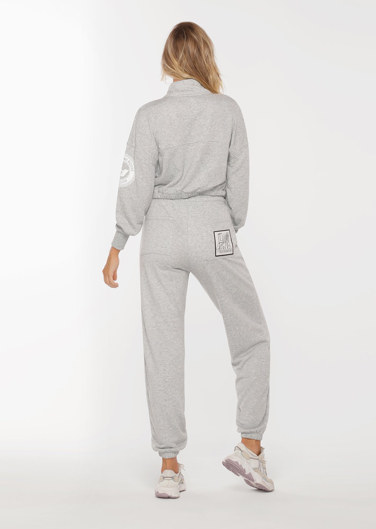 Lorna Jane Swagger Track Pants - Light Grey Marl