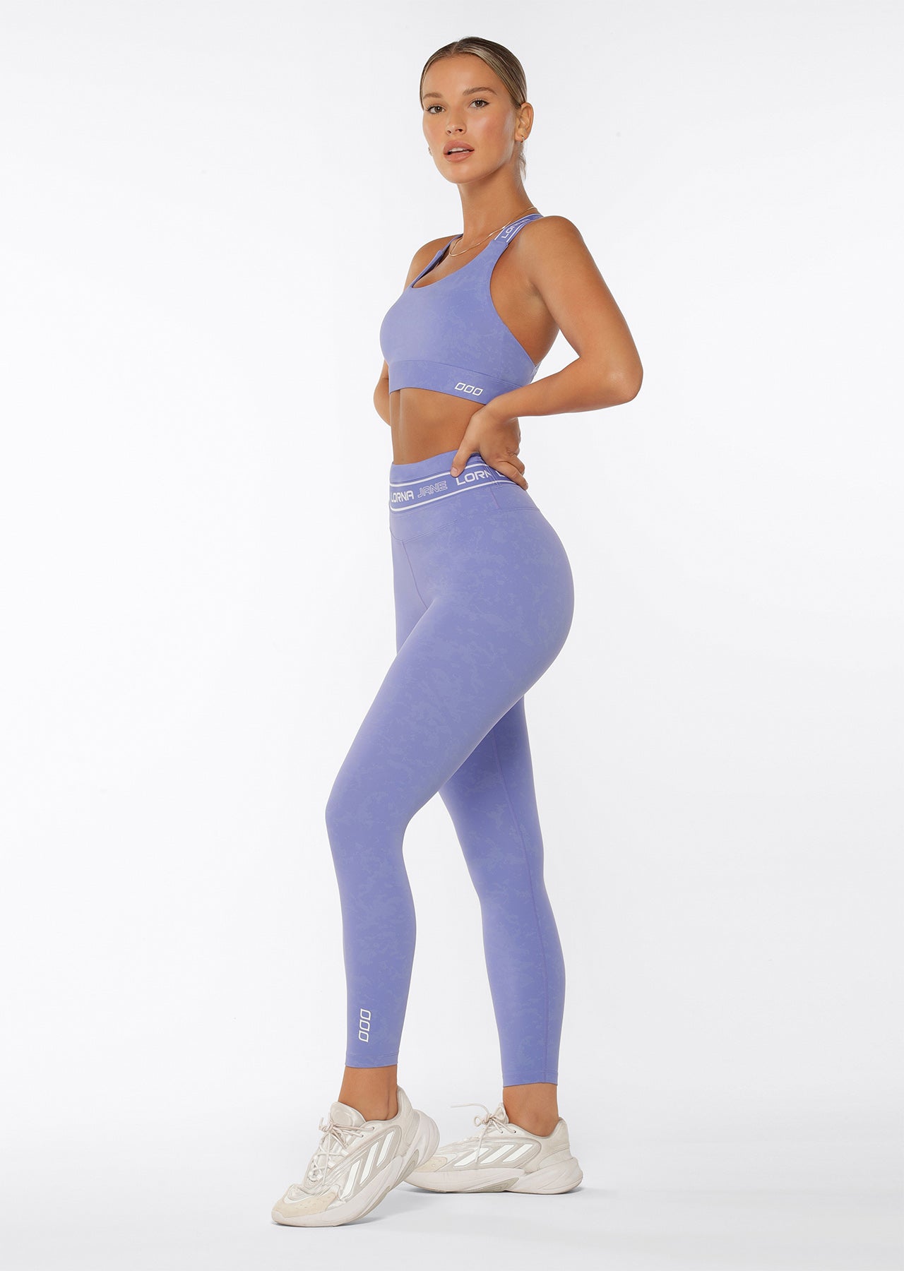 Lorna Jane Tempo Ankle Biter Leggings - Washed Jacaranda