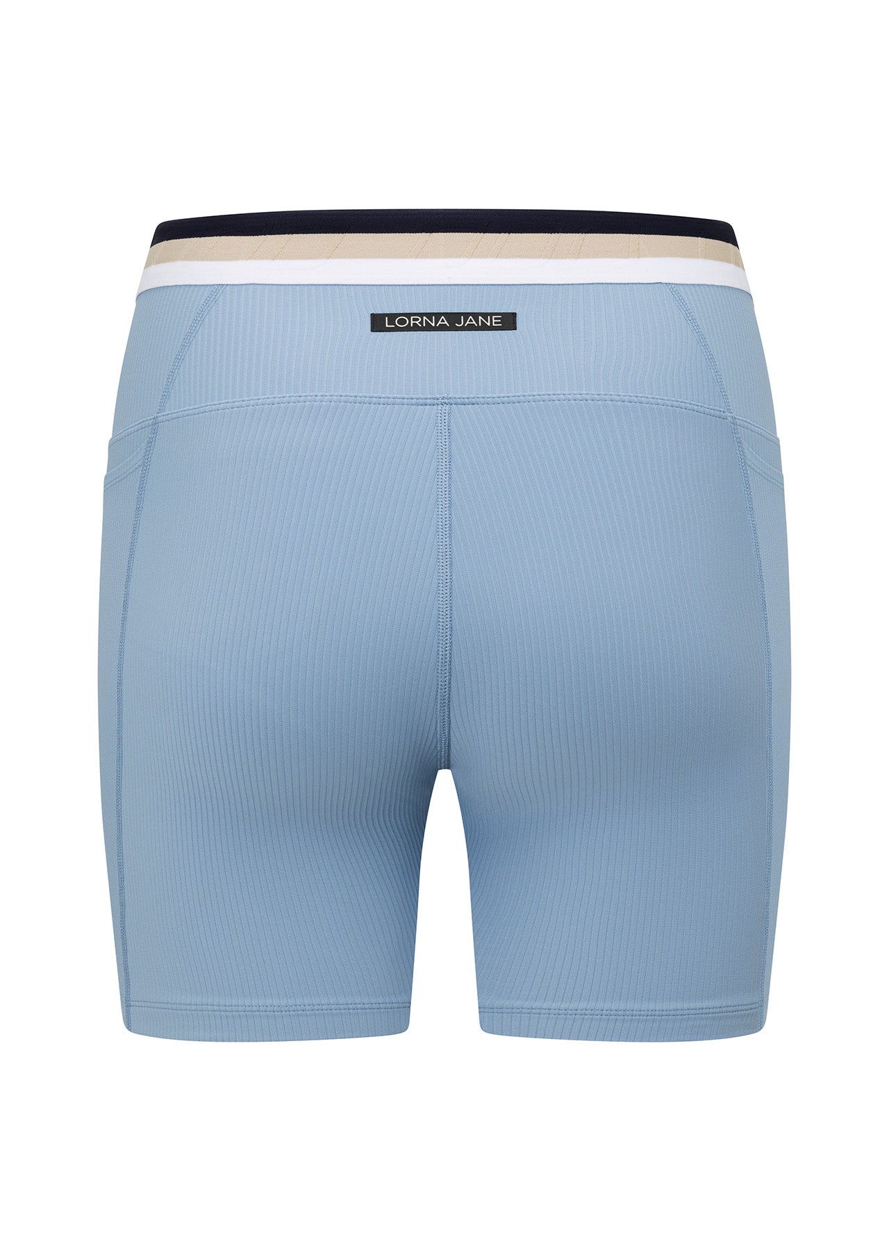 Lorna Jane Transform Booty Rib Bike Shorts - Glacia Blue