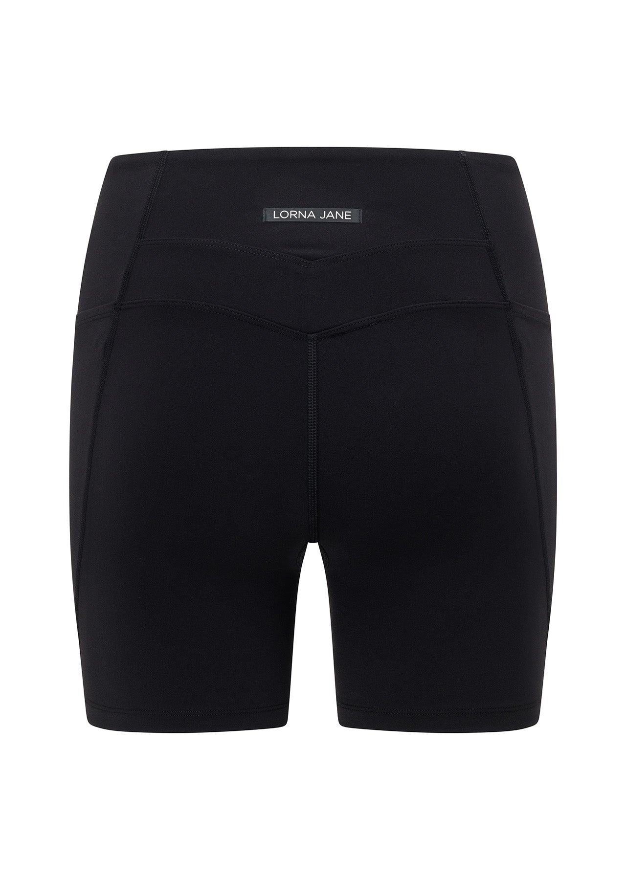 Lorna Jane Zip Pocket Recycled Stomach Support 16cm Bike Shorts - Black