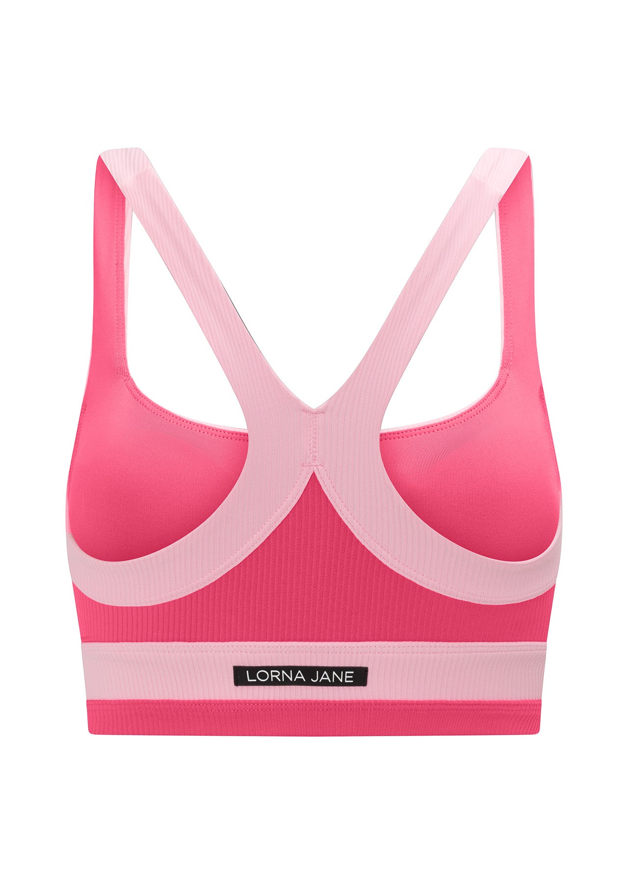 Lorna Jane Flaunt It Rib Sports Bra - Babin Pink