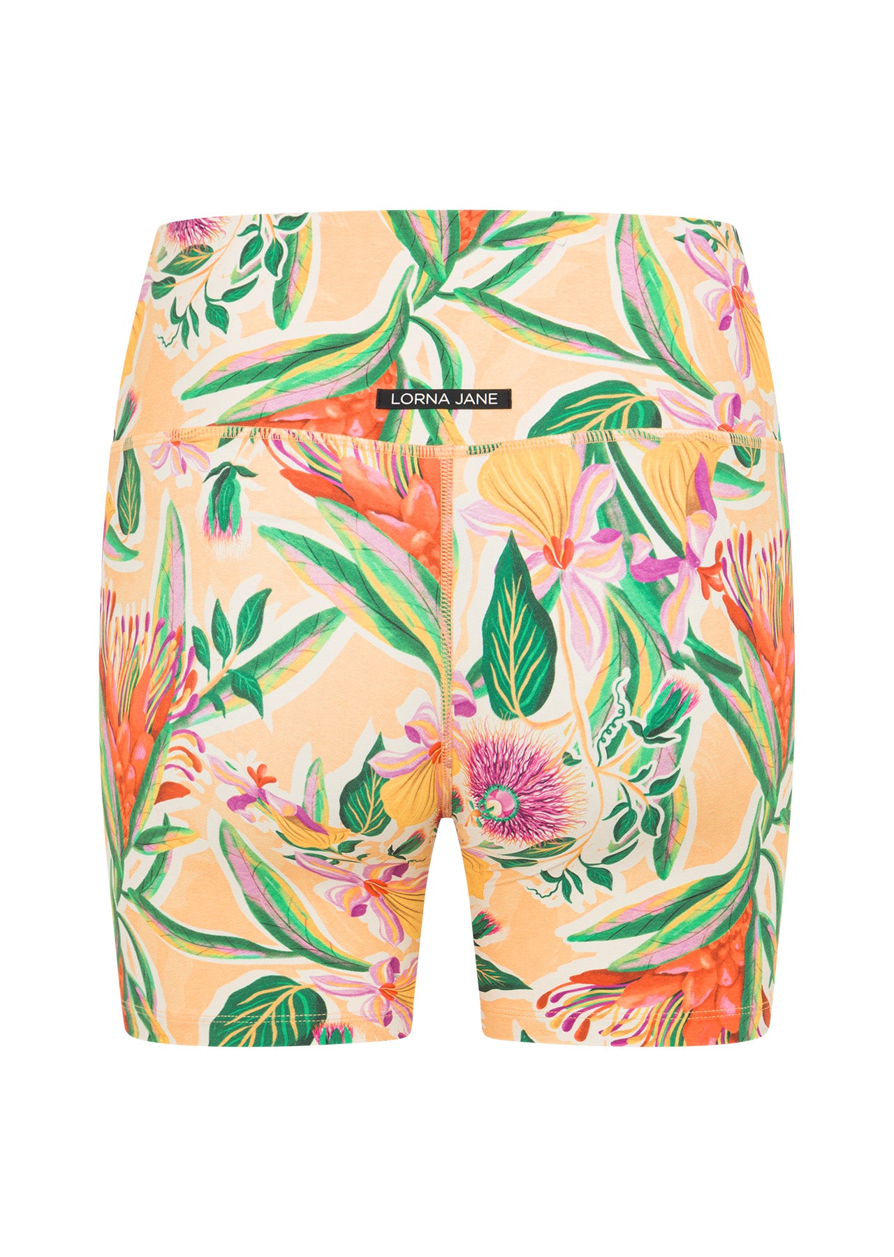 Lorna Jane Tropicana Hi-Fold Bike Shorts - Summer Tropicana Print
