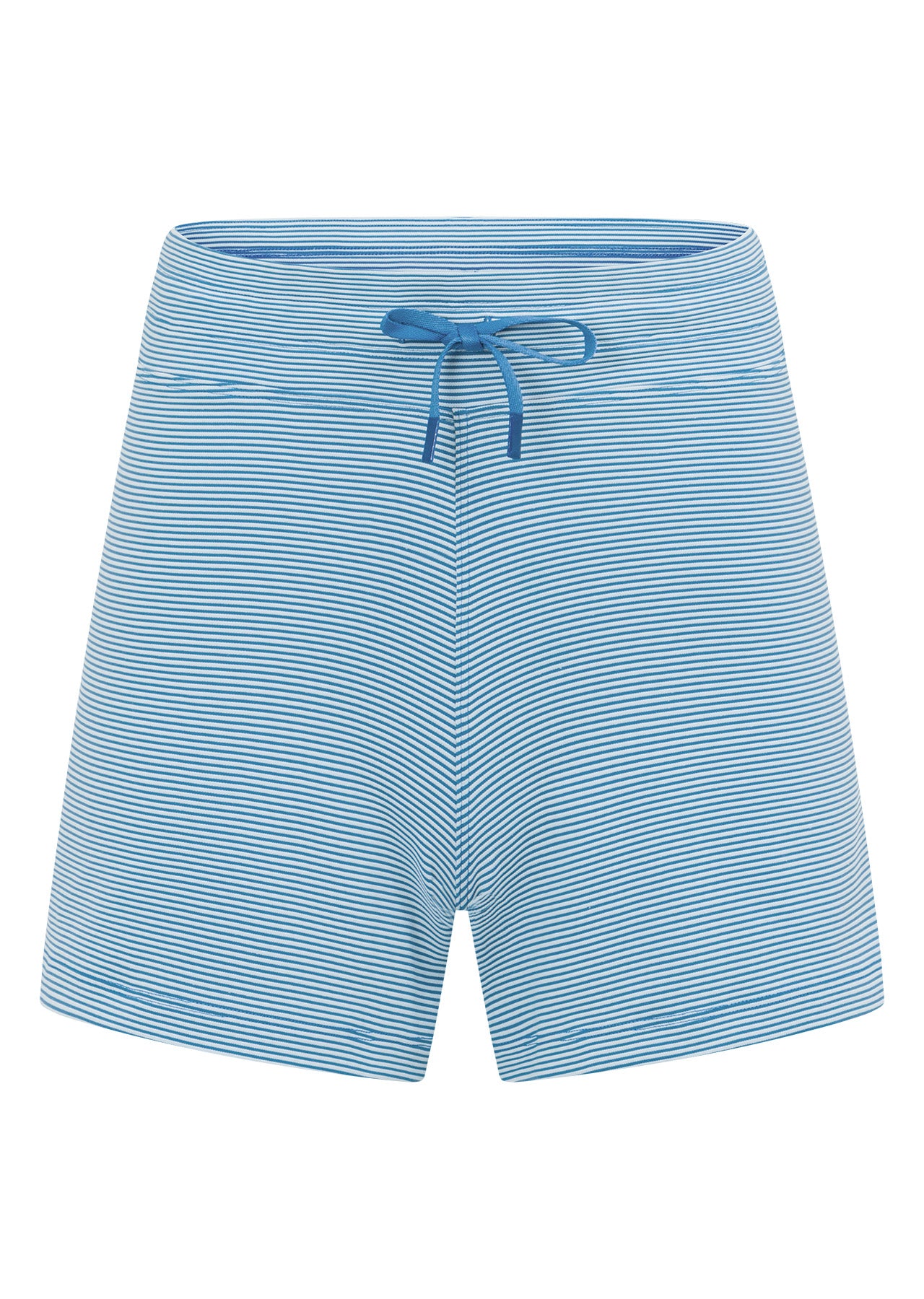 Lorna Jane Earn Your Stripes Rib Kick Shorts - Cornflower Stripe