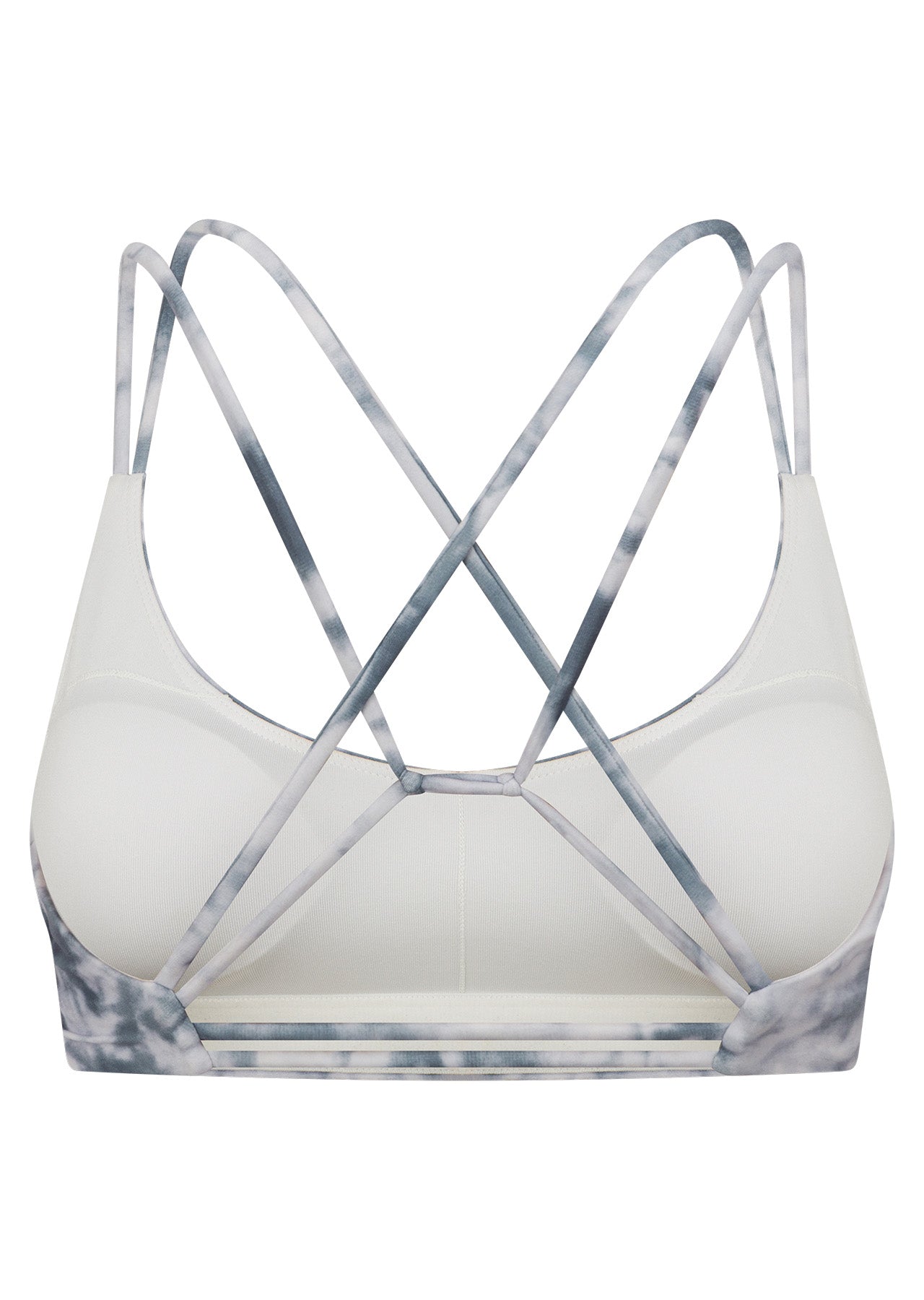 Lorna Jane Sky High Tie Dye All Day Sports Bra - Titanium Tie Dye Print