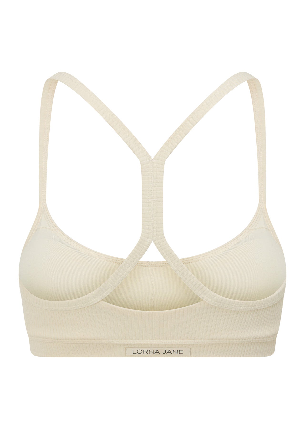 Lorna Jane Irresistible Rib All Day Sports Bra - Cream