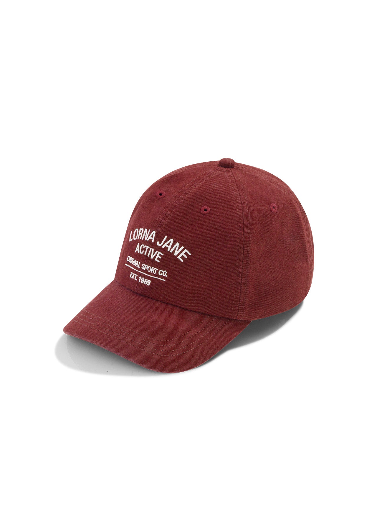 Lorna Jane Original Sport Washed Cap - Washed Dark Ruby