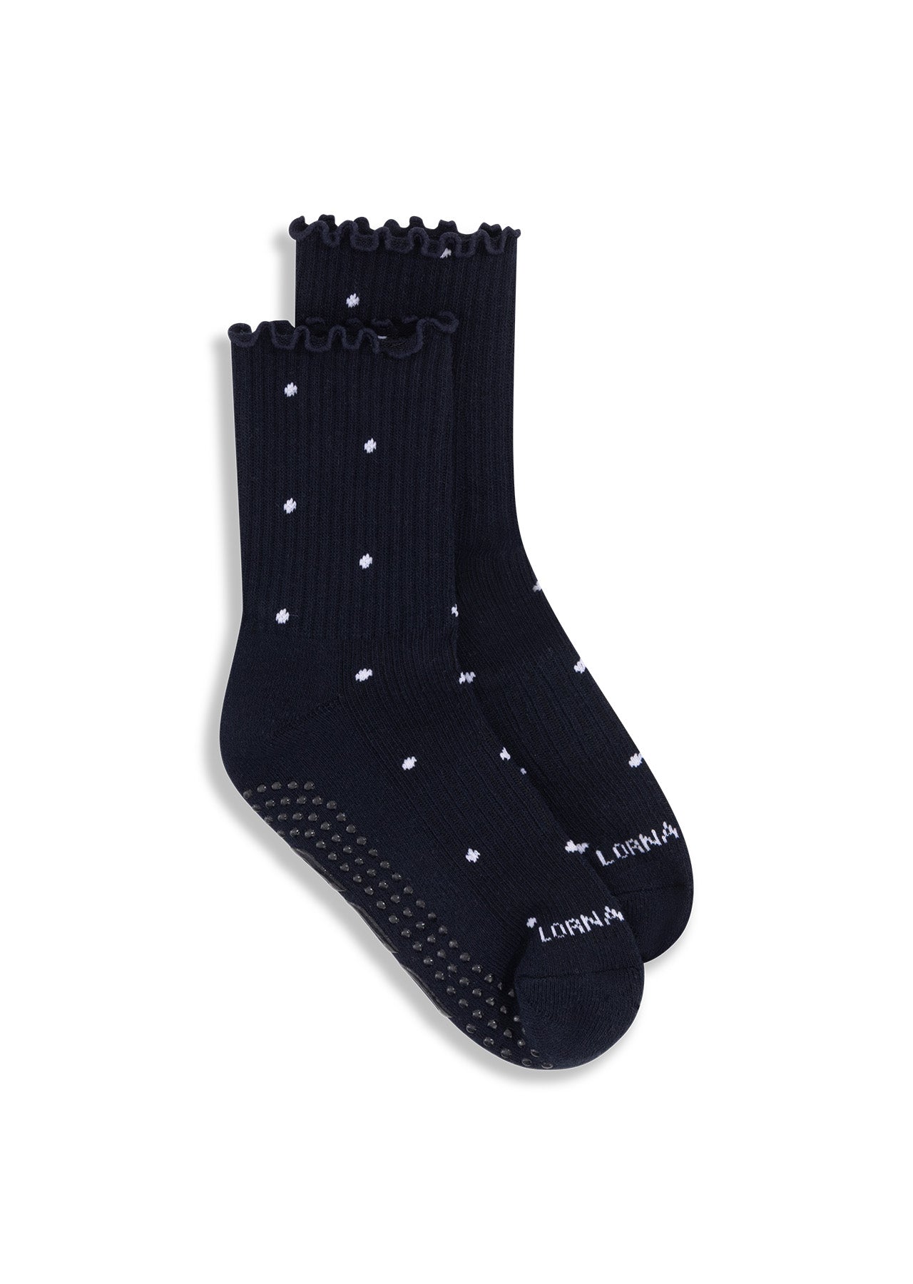 Lorna Jane Sweet Spot Pilates Grip Crew Socks - Polka Dot Print