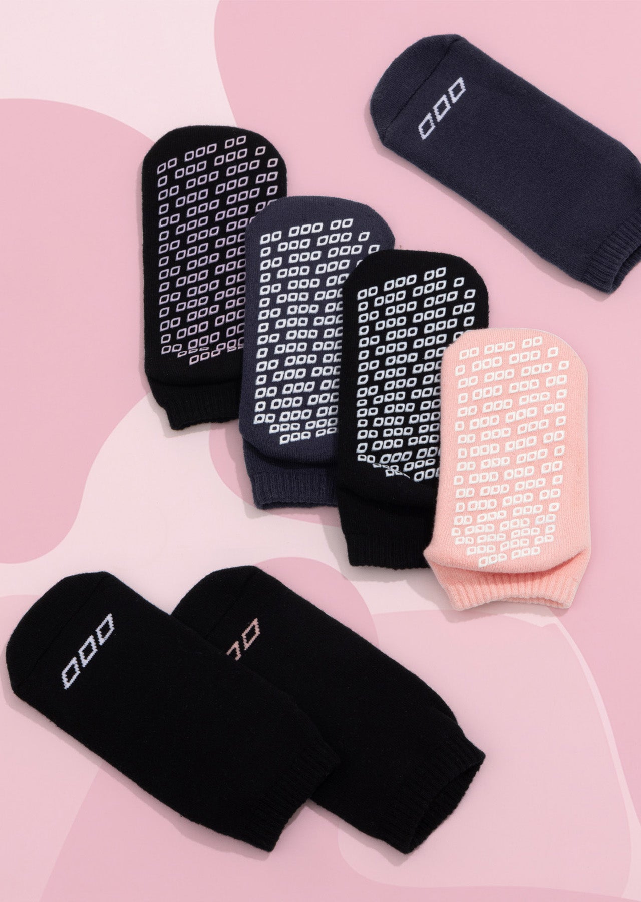 Lorna Jane 2pk Icon Pilates Grip Socks - Multi