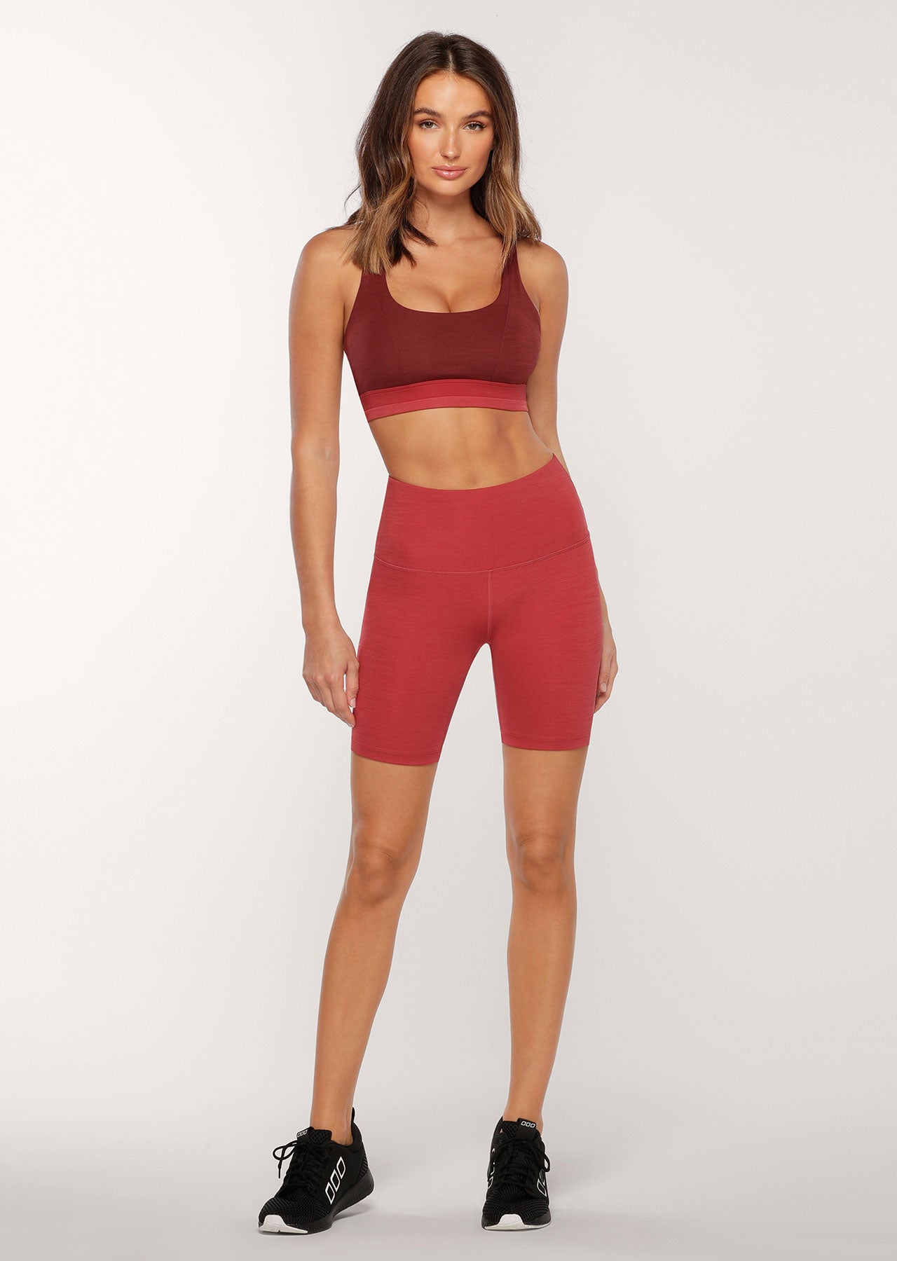 Lorna Jane Energise Original Sh - Light Dark Red Marl