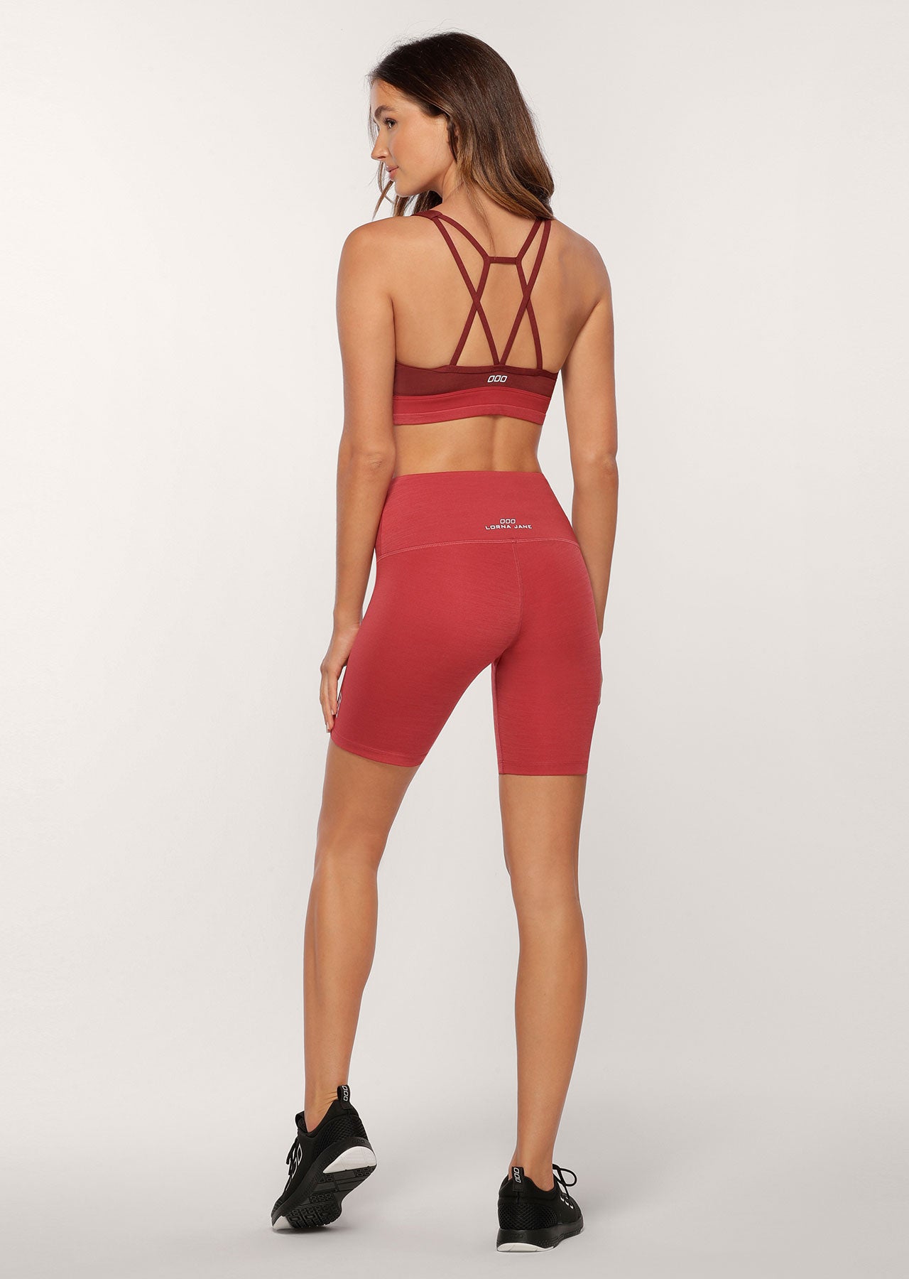 Lorna Jane Energise Original Sh - Light Dark Red Marl
