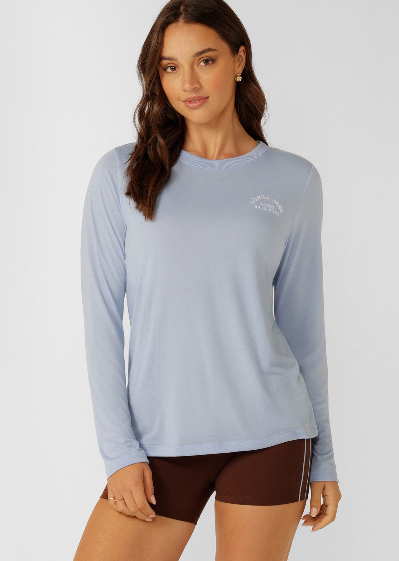 Lorna Jane Lotus Long Sleeve Top - Oxford Blue