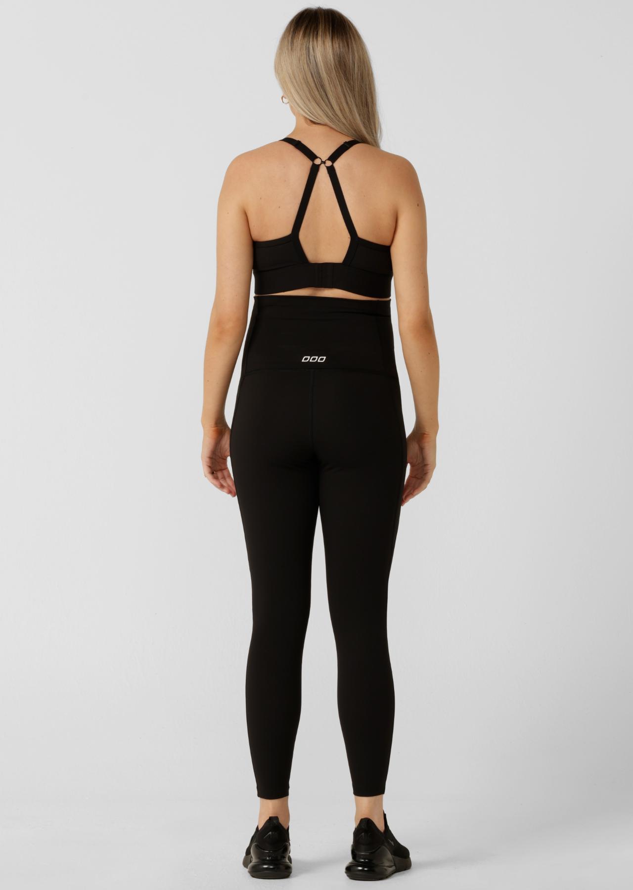 Lorna Jane LJ Maternity Phone Pocket Ankle Biter Leggings - Black