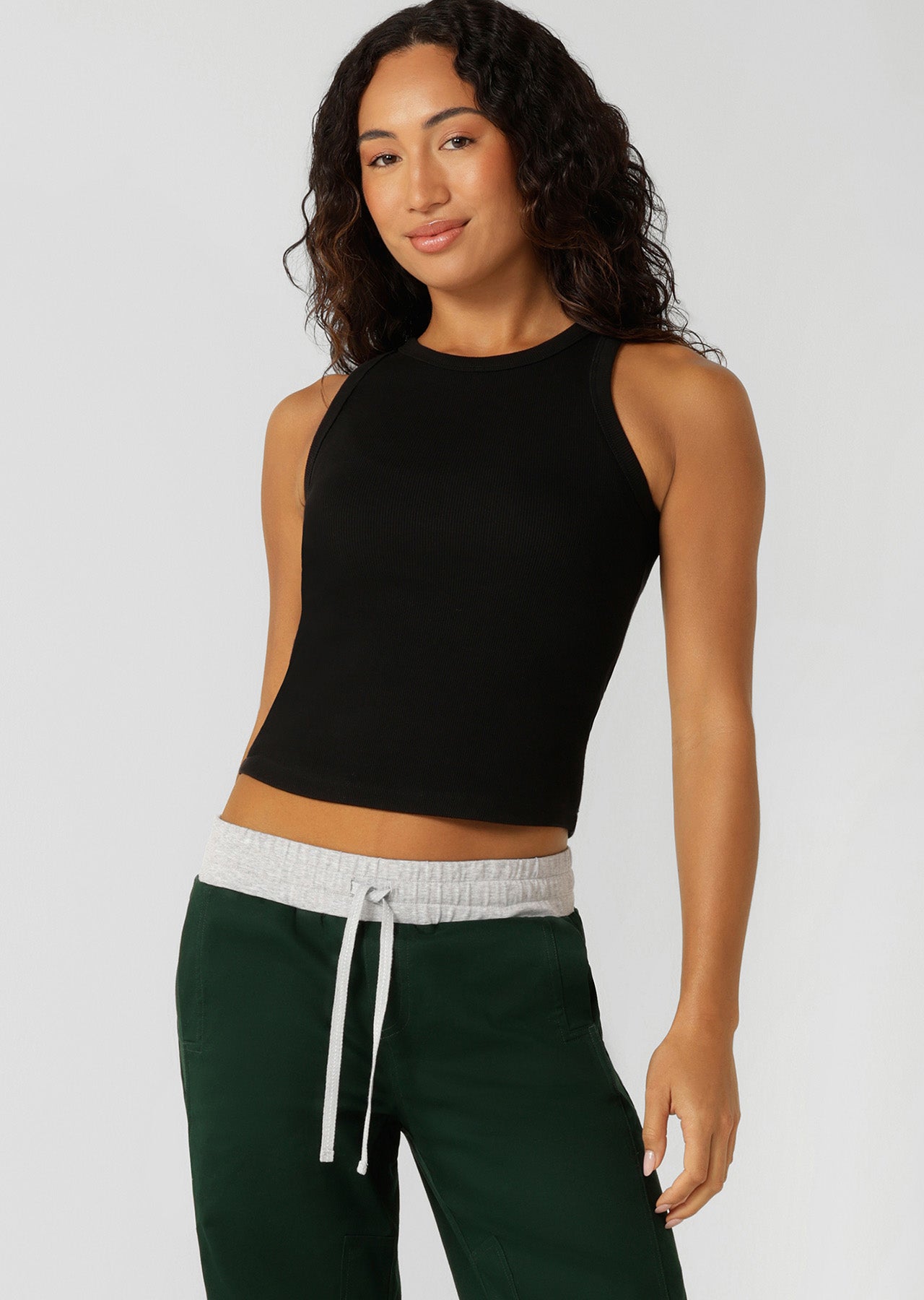 Lorna Jane LJ Basics Rib Tank - Black