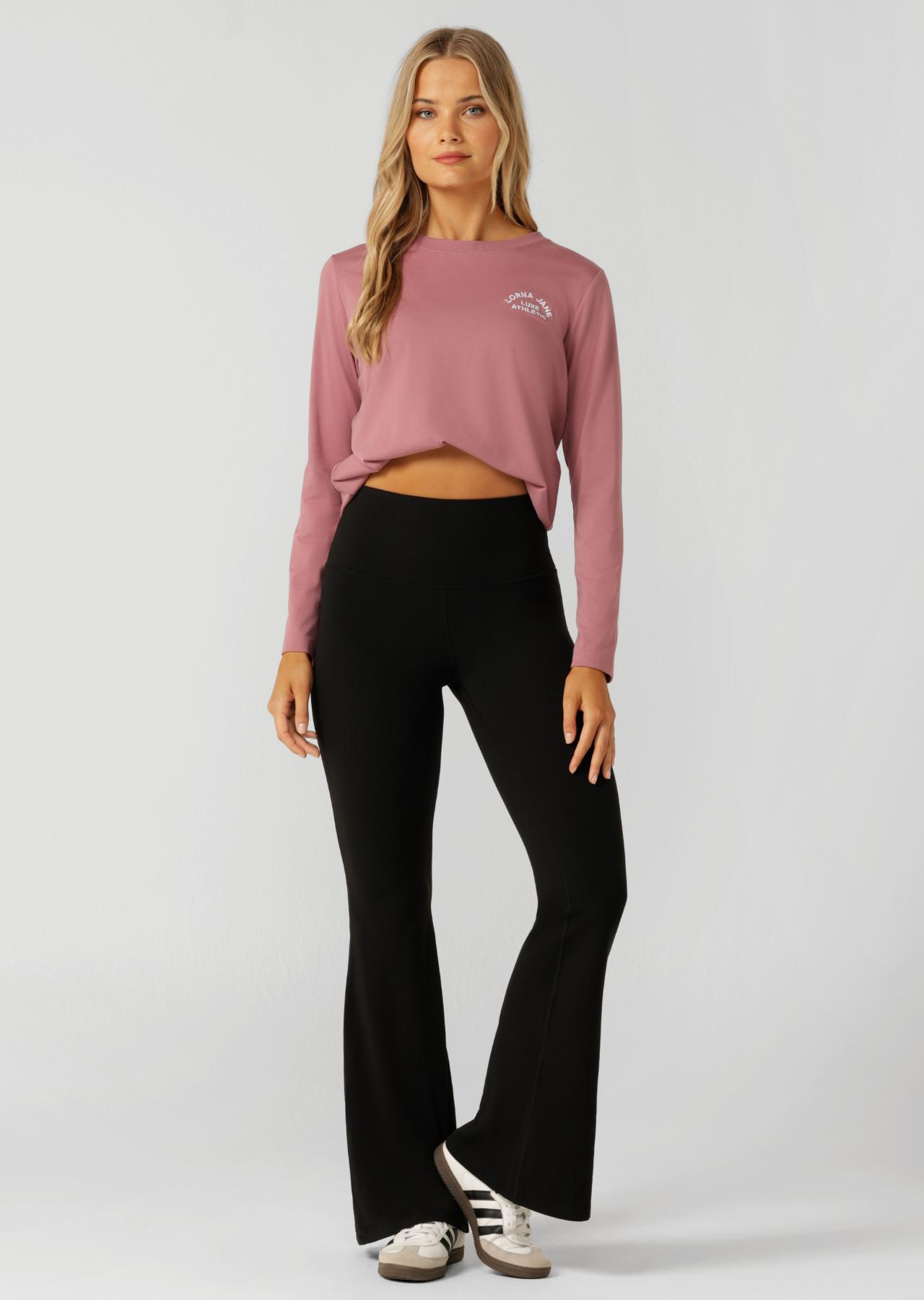 Lorna Jane Liberty Flared Leggings - Black