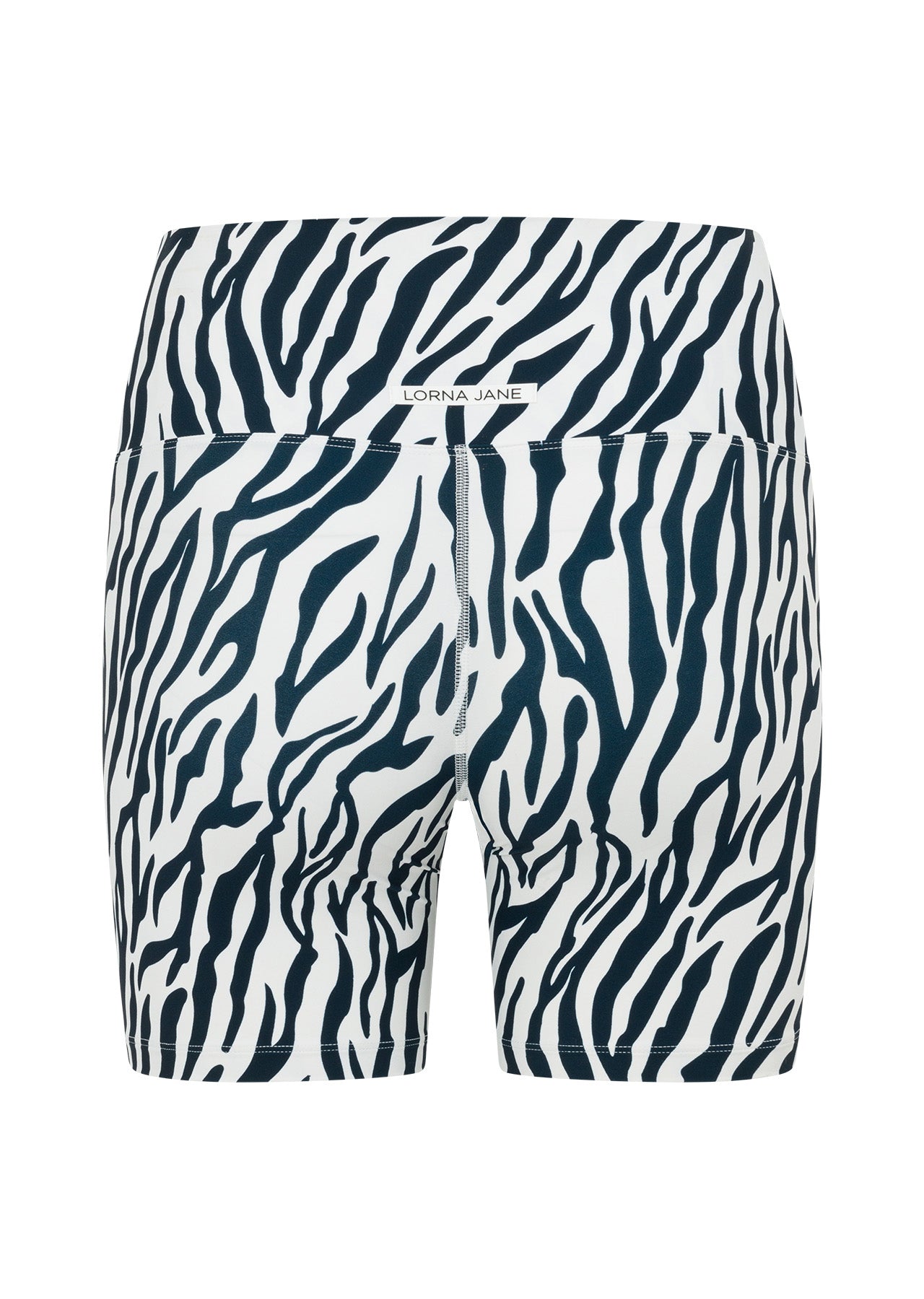 Lorna Jane Safari Hi-Fold 16cm Bike Shorts - Midnight Blue Safari Print