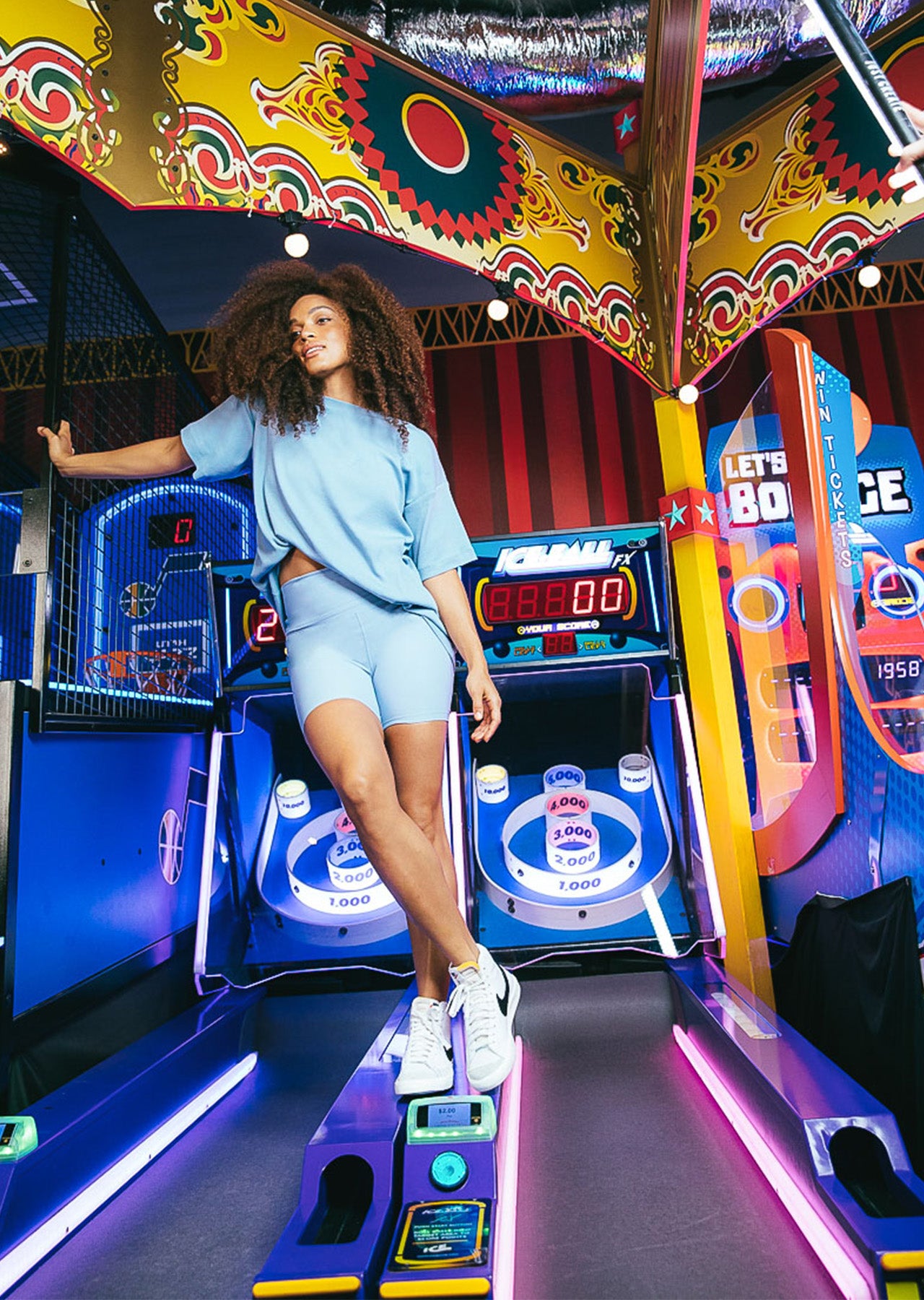 Lorna Jane Rib Oversized Tee - Glacier Blue