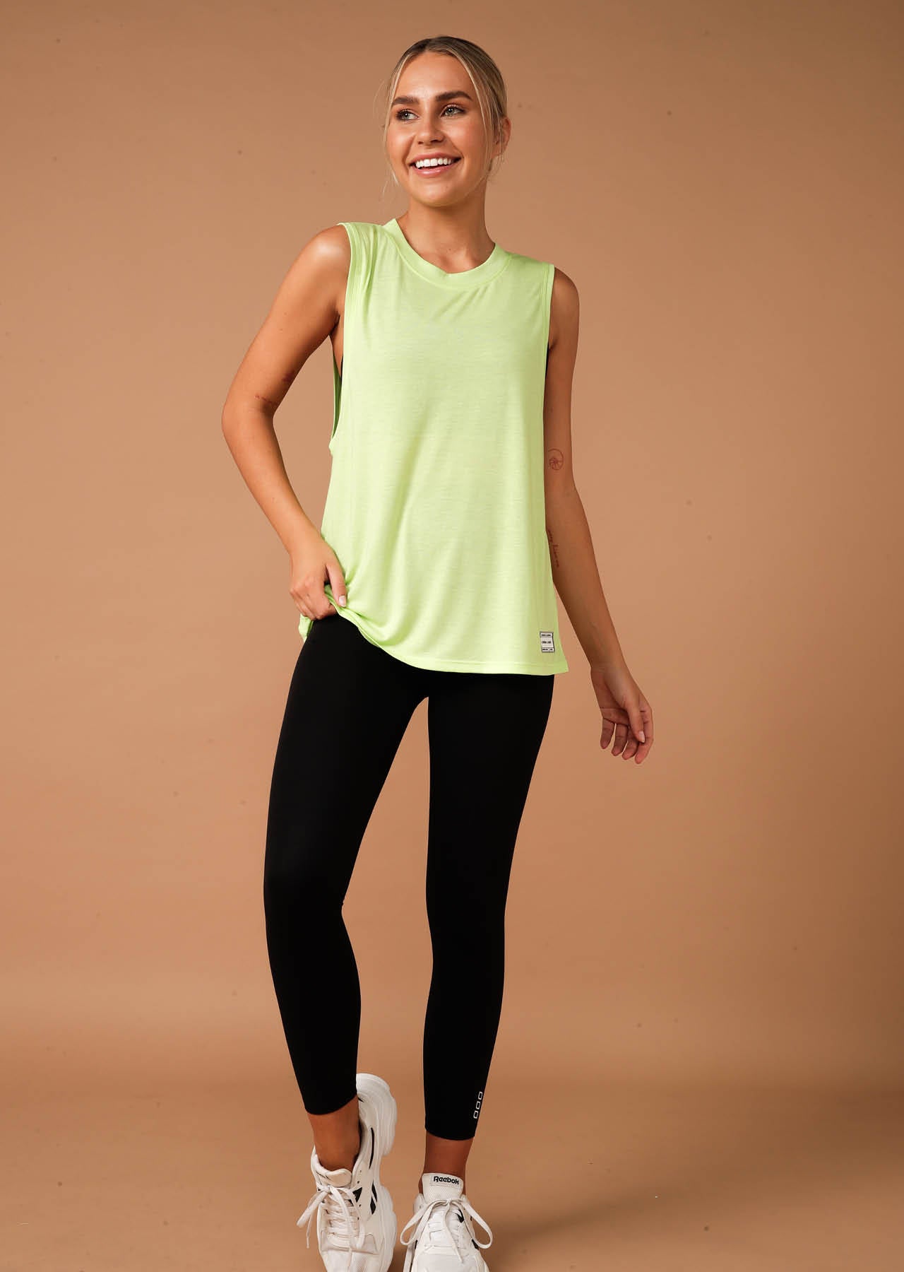 Lorna Jane Knock Out Muscle Tank - Glow Green
